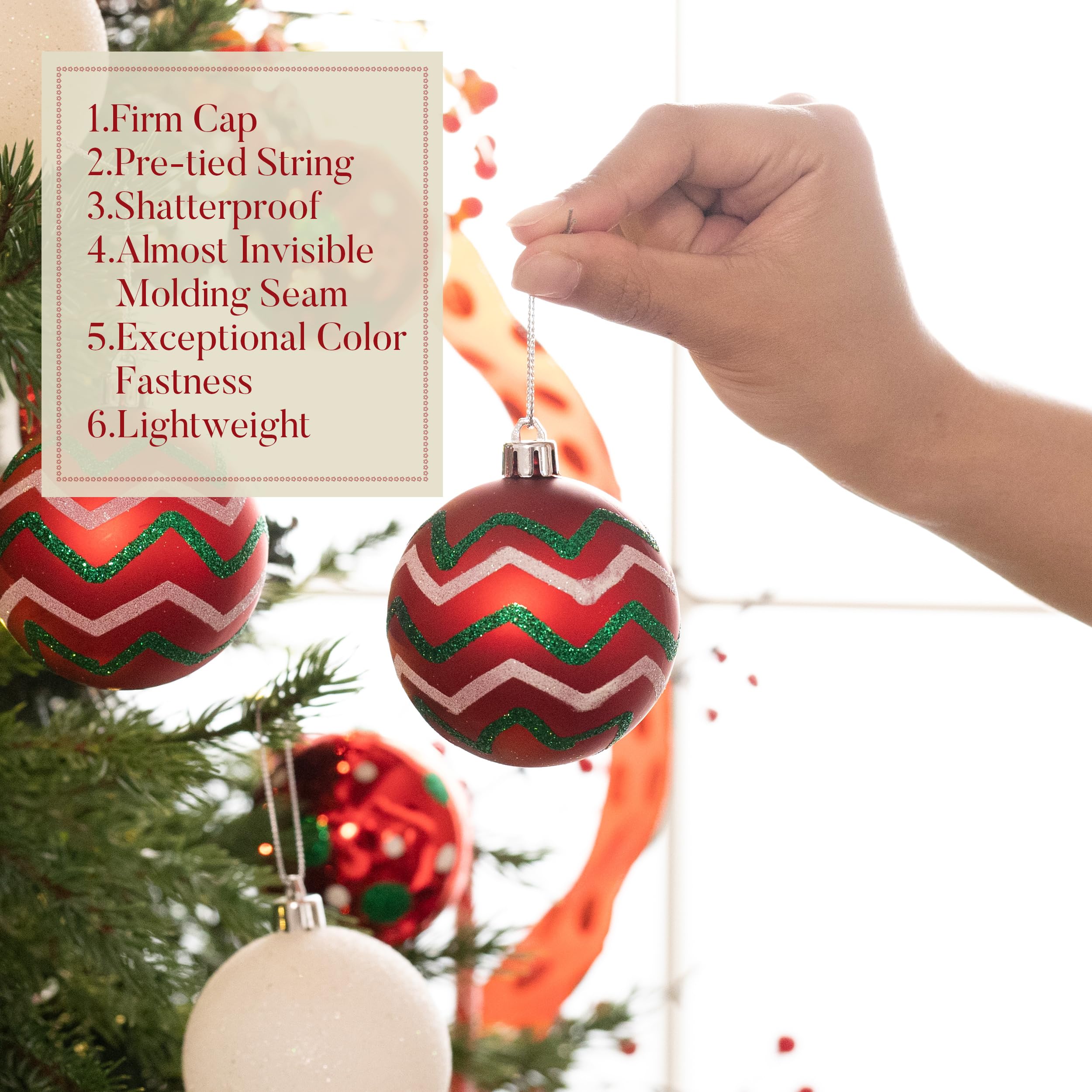 Bolas De Navidad De Terciopelo (35 Unidades) | Rojo Vino | Inastillables | Varios Tamaños Y Diseños