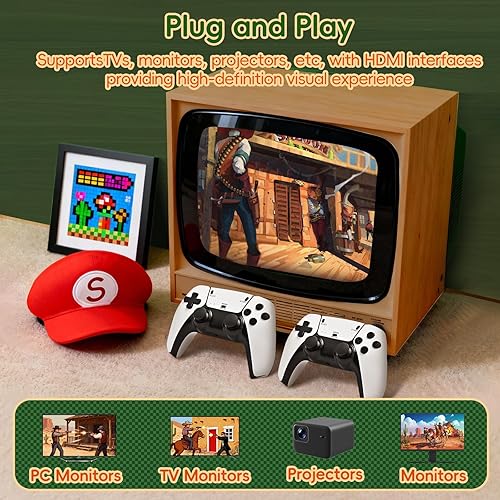 Miniatura 5 de 2025 Upgraded Retro Gaming Console Stick Pro, Video Games Console with 4K HDMI, Built-in 23 Classic Game Emulators, 20000+ Games - Video Game with