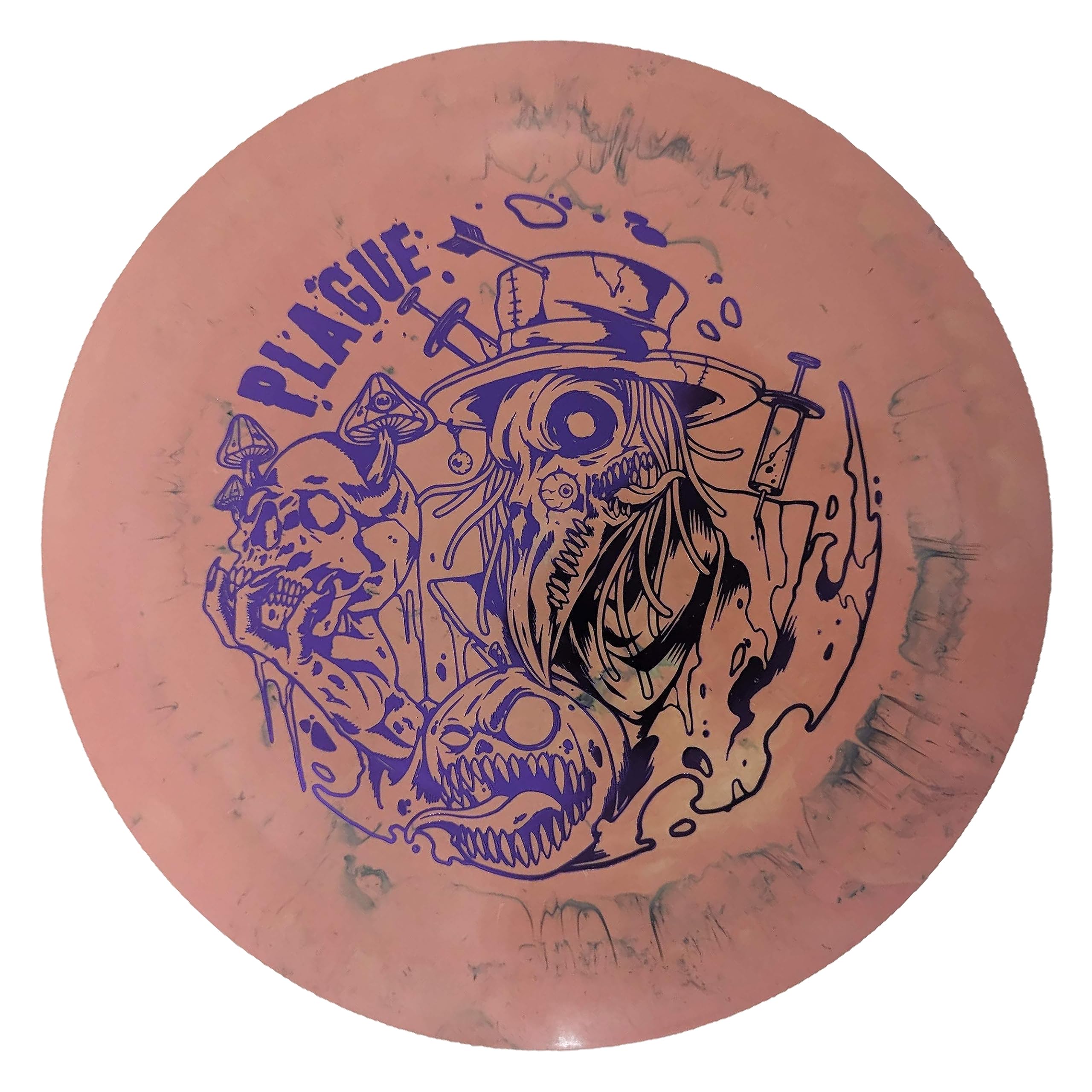 DOOMSDAY DISCS Plague Distance Driver | Professional Level Disc Golf Driver | Premium Toxic Waste Plastic (Colors Vary)
