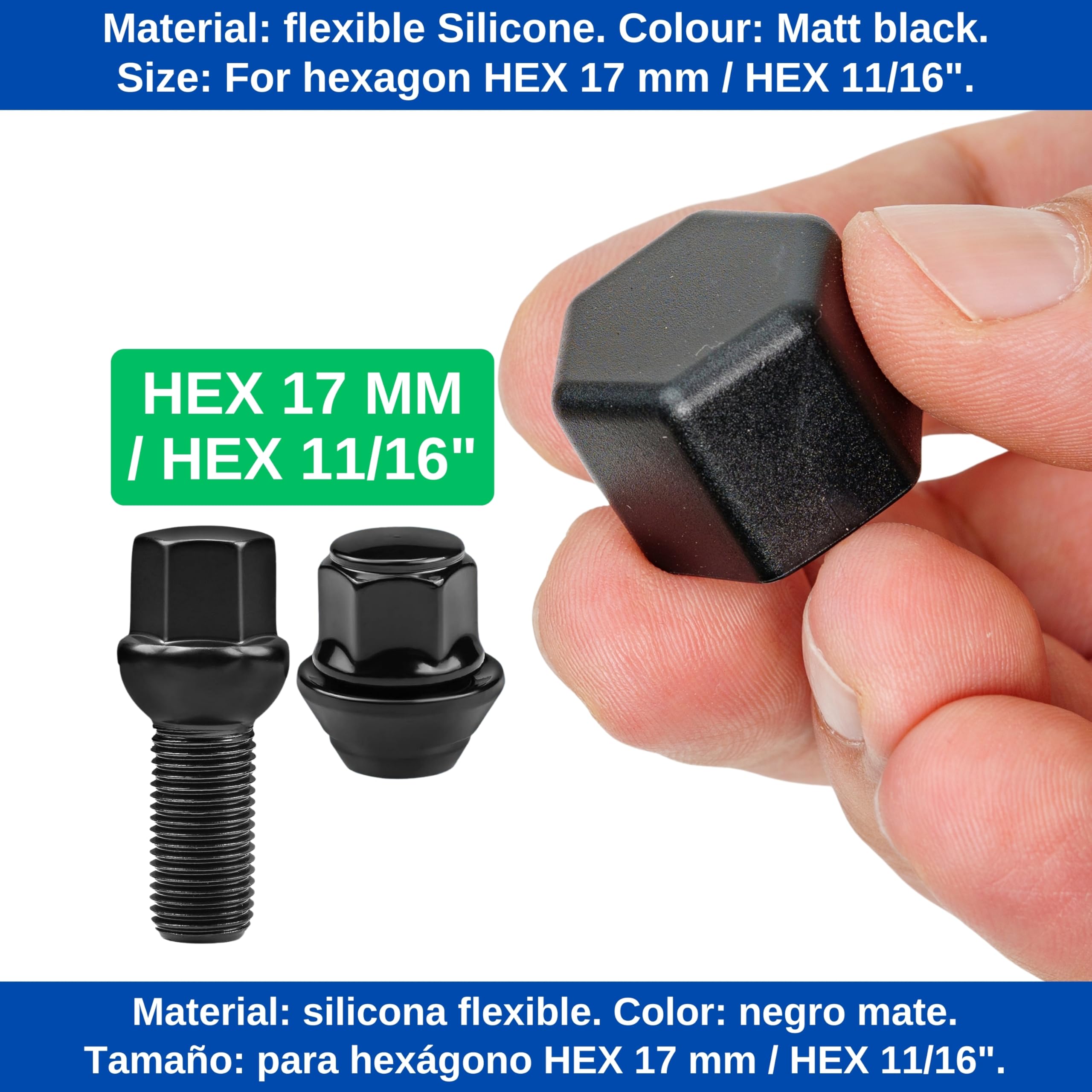 Capuchon De Roue 40 Pièces Capuchon Ecrou 17mm Capuchons Protection