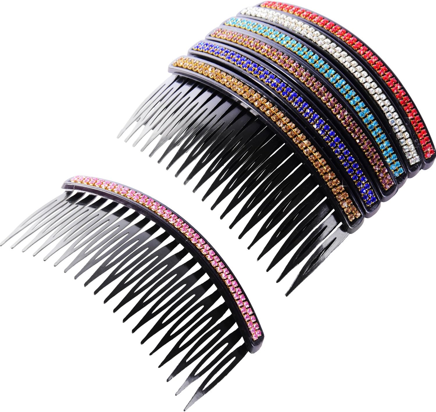 Fermoir à Peigne Rodoid Français 12 Dents Ivoire – Décor Strass – Bassetti