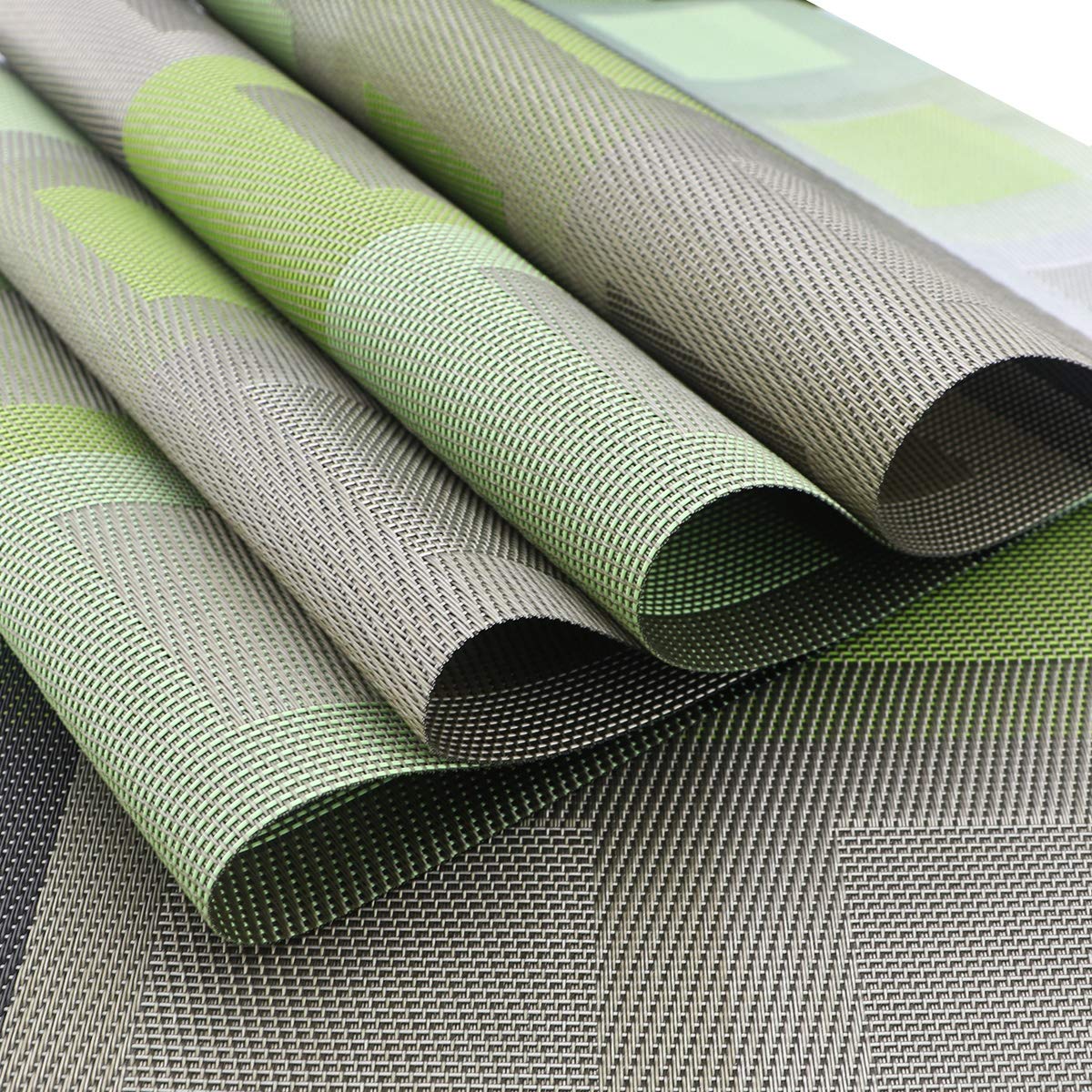 Manteles Individuales de Vinilo Resistente al Calor para Comedor, Antideslizantes, Lavables, Juego de 6