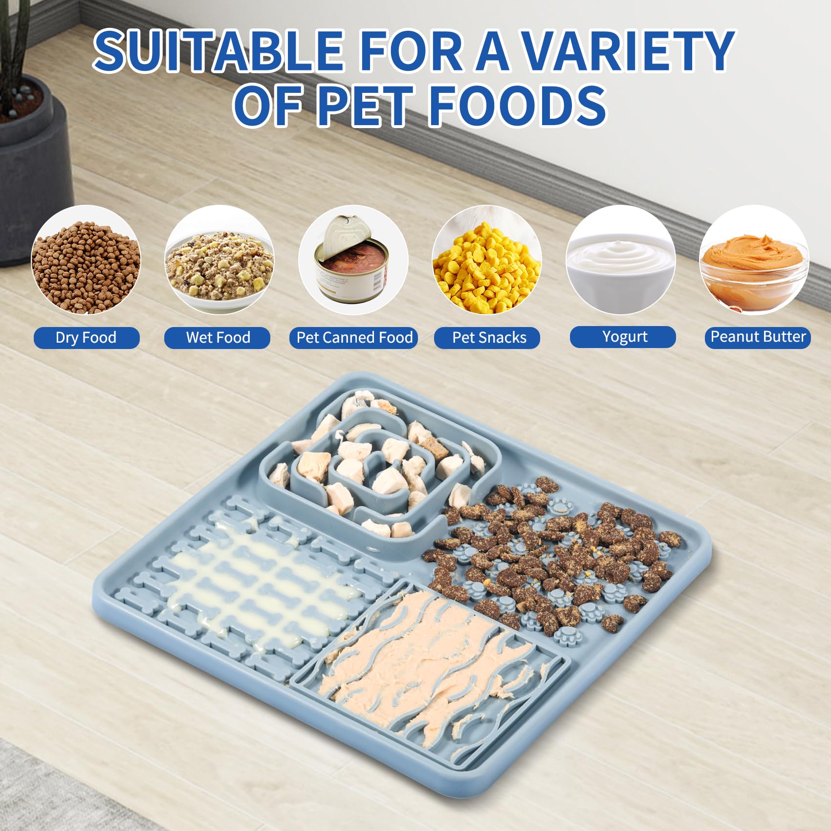 Keilend Licky Mats for Dogs Puppy Slow Feeding Dog Lick Mat with Suction Cups and 4 Textures - Image 3