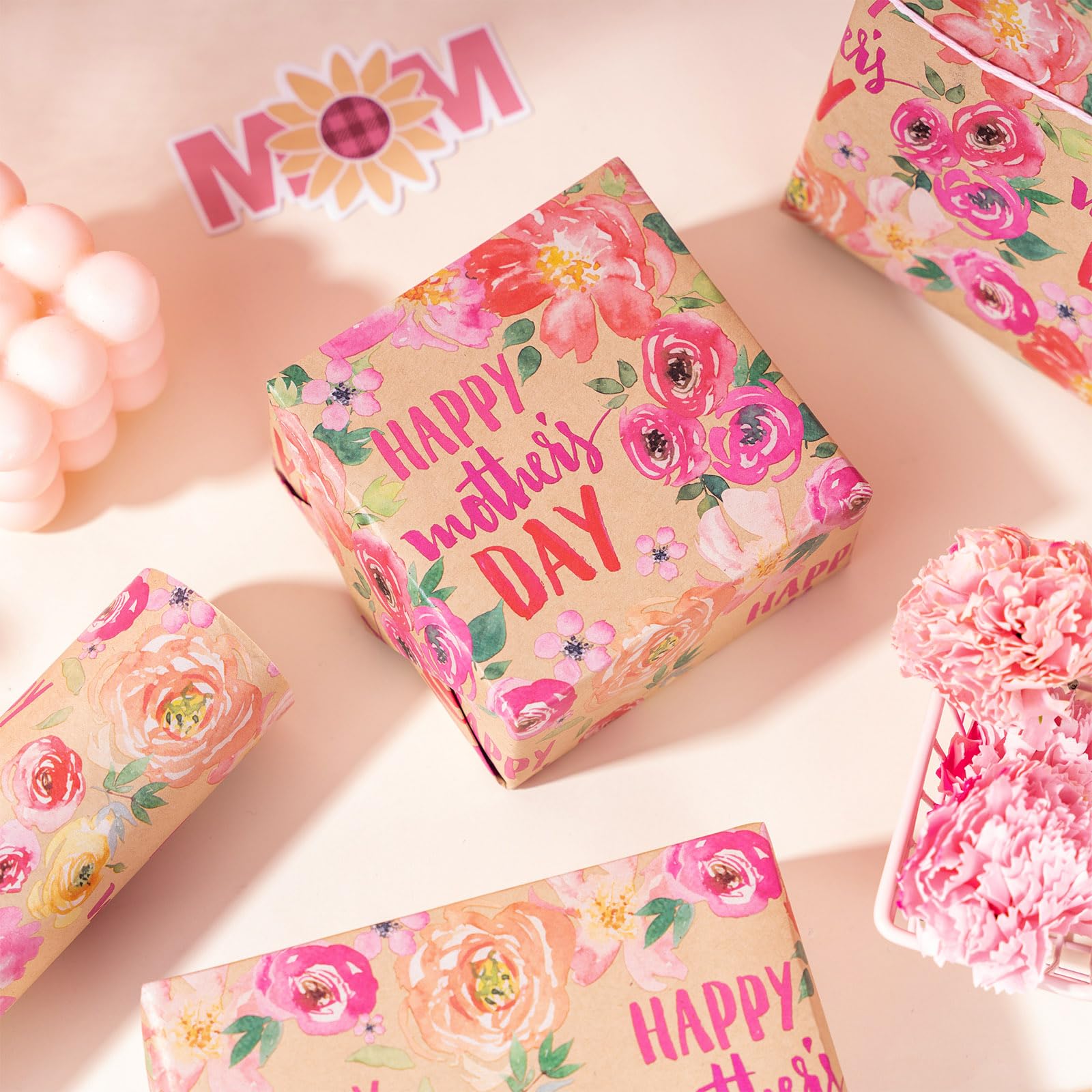 Carta Da Regalo Halloween RUSPEPA - Rotolo 43,2x1000cm Fantasmi Rosa