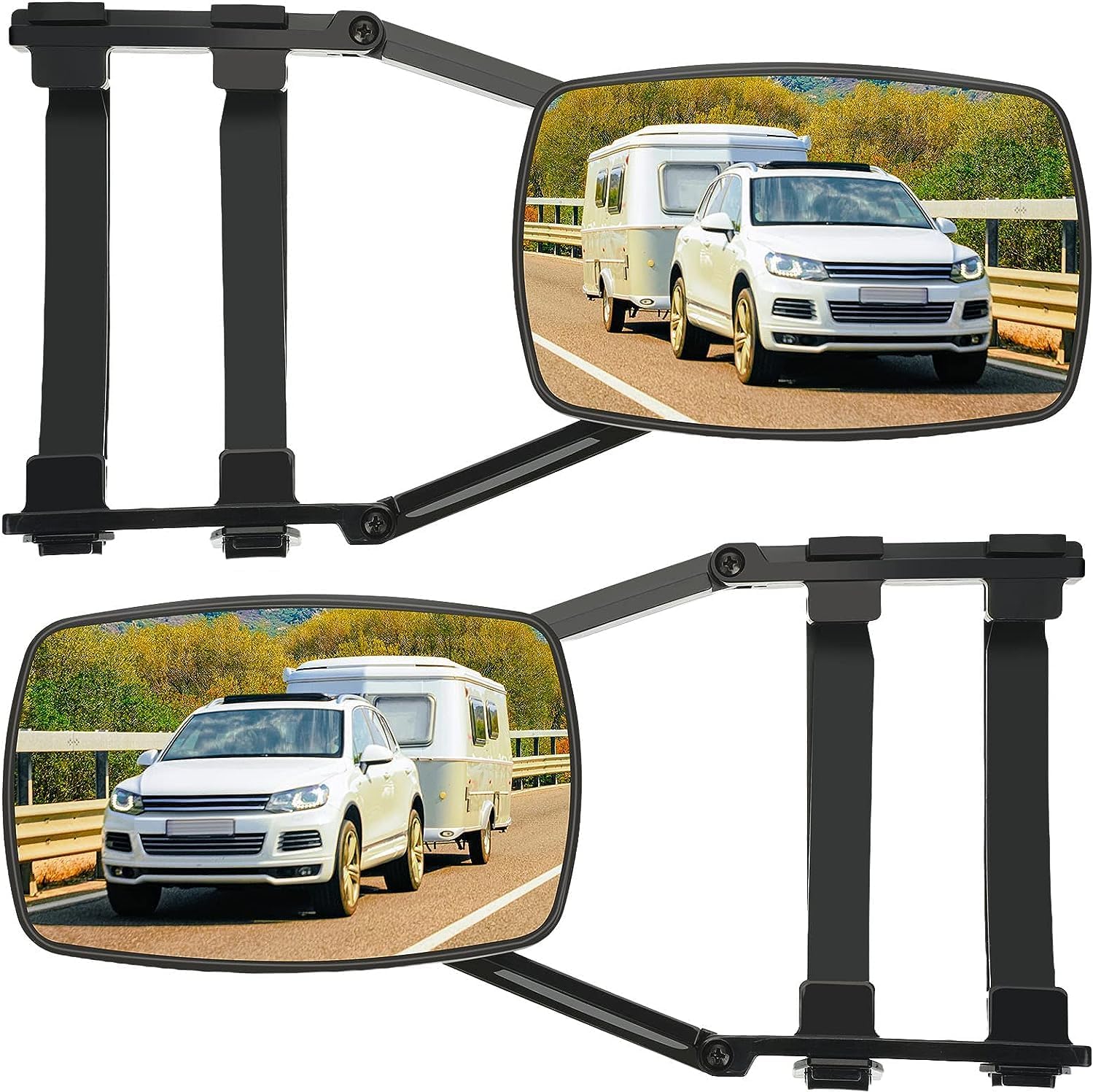 2 Rétroviseurs Camion Grand Angle Universels - HD, Antichoc, Montage Sur Appui-tête