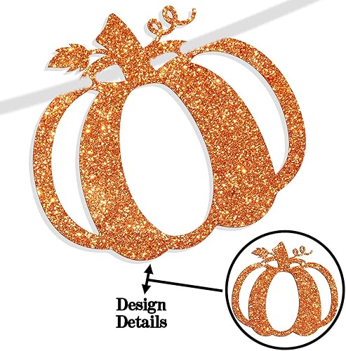 Miniatura 7 de Cartel de calabaza con texto en inglés "Sweet Little Pumpk", con temática de otoño, para baby shower, cumpleaños, Acción de Gracias, suministros de