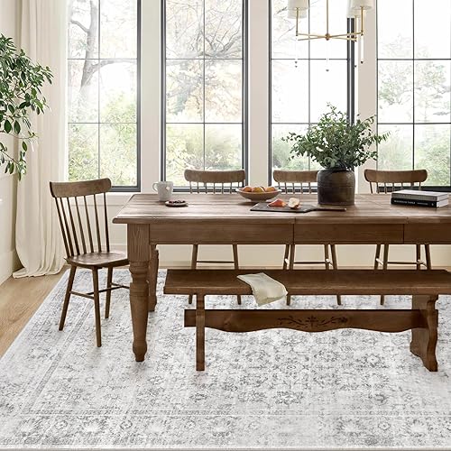 Miniatura 115 de LIVEBOX Alfombra lavable de 2 x 3 pulgadas, tapete pequeño para puerta de interior, tapete bohemio de pelo bajo para cocina, tapete envejecido