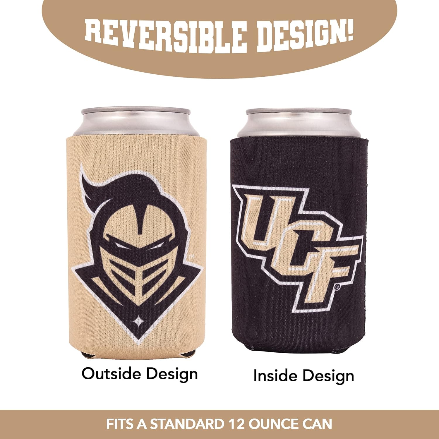 Desert Cactus University of Central Florida Can Insulator Beverage Cooler 4 Pack Foam Beverage Holder Knights UCF (4 Pack Can)
