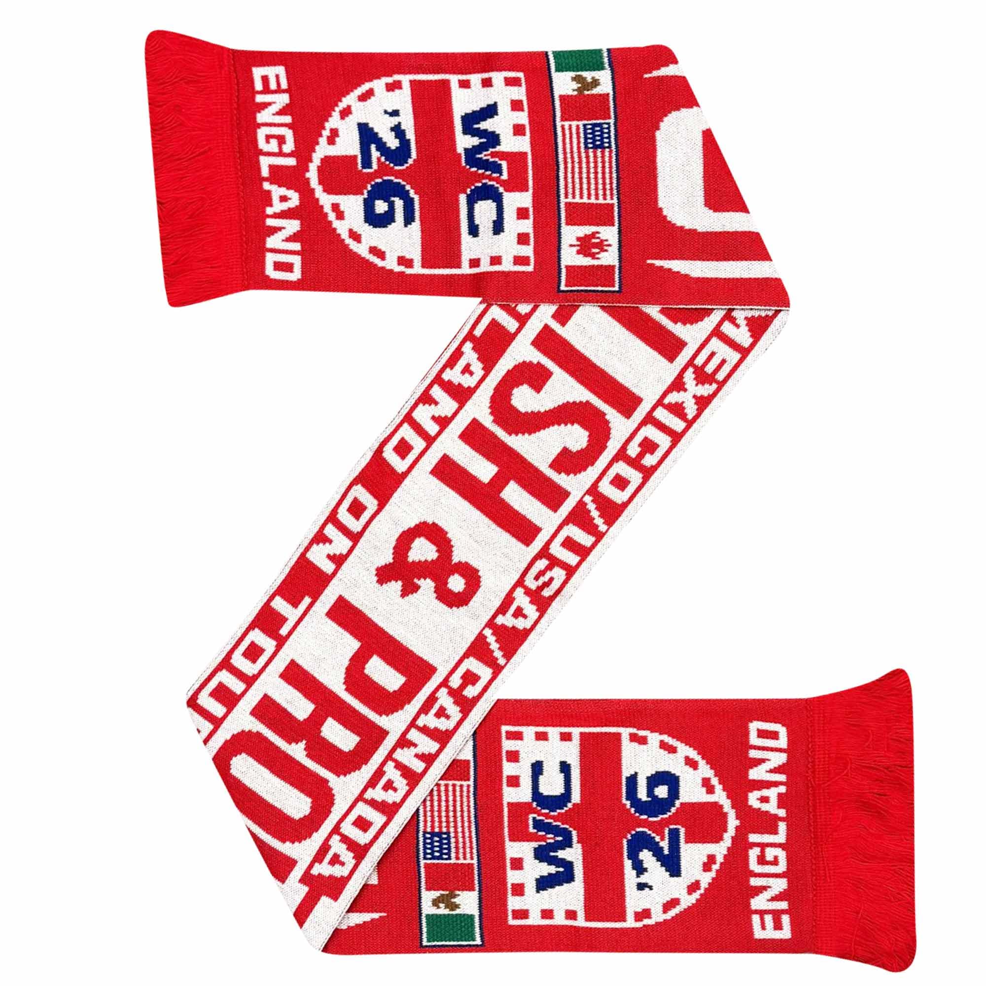 GIFTS 4 ALL England World Cup Football Fans Souvenir Scarf, England 2026 On Tour Fans Scarf, England 2026 Football Souvenir, English & Proud World Cup Scarves