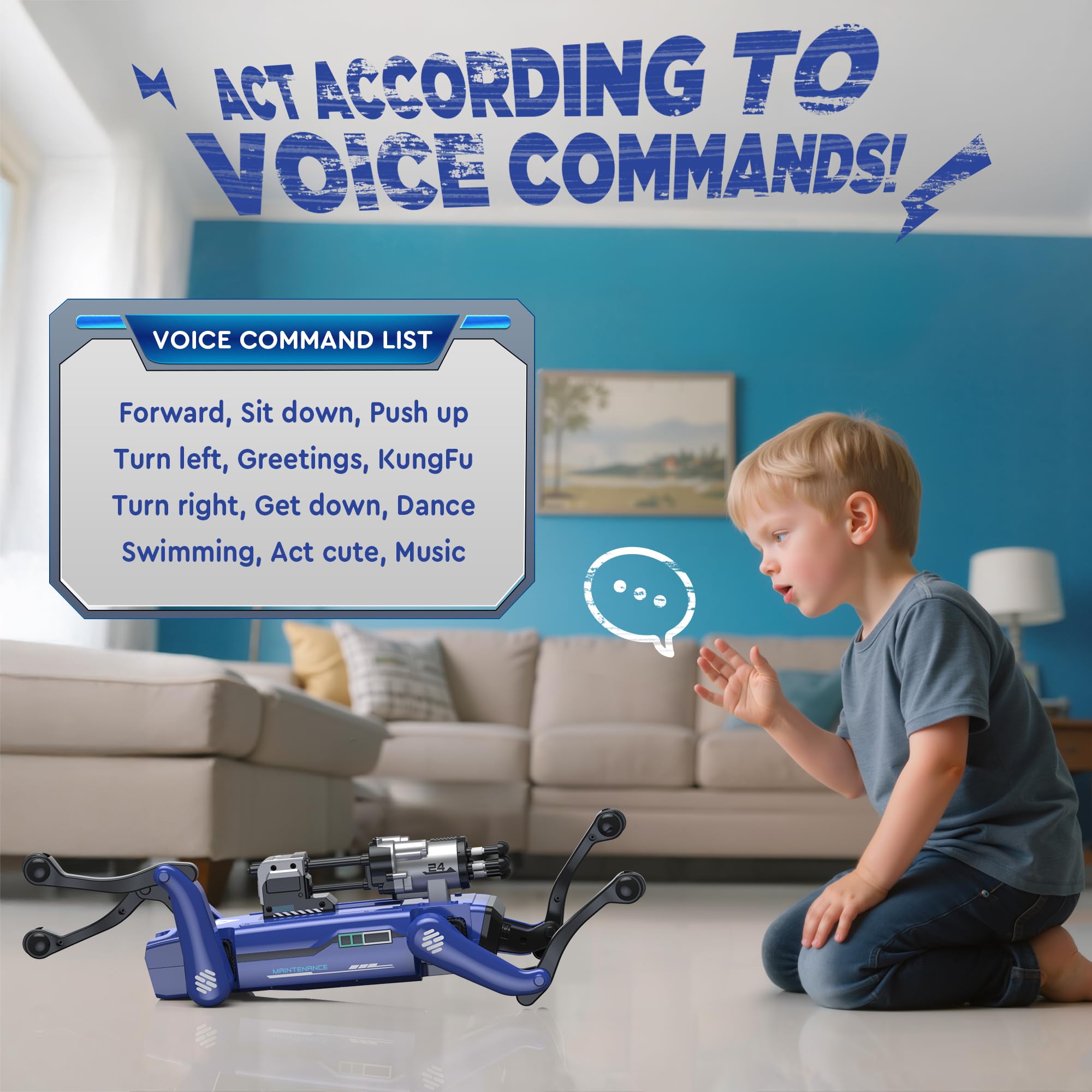 Robot Dog - Juguetes interactivos STEM con voz y control remoto, más de 30 acciones realistas, juego programable, rango de 25 m, duradero y seguro, el mejor regalo para niños a partir de 6 años