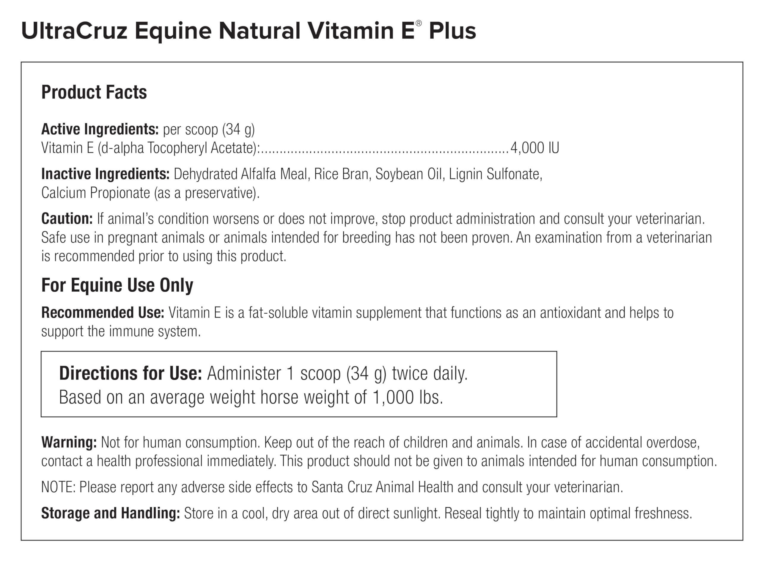Ultracruz Equine Natural Vitamin E® Plus, 2 lb — Amazon image 6