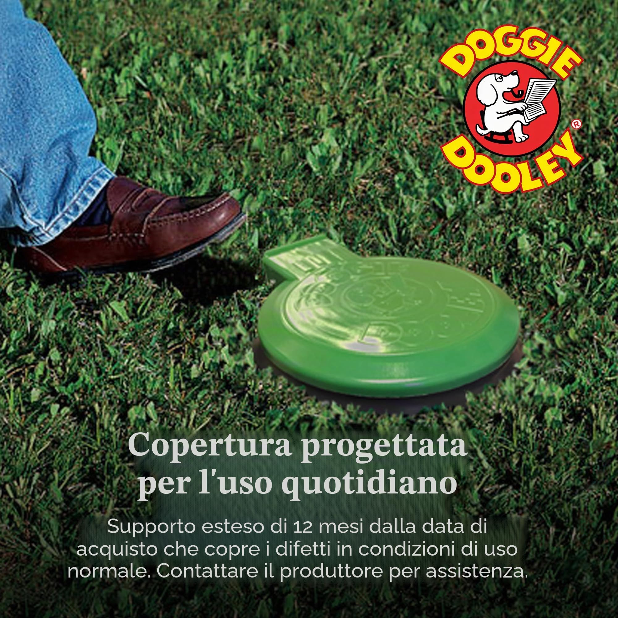Doggie Dooley Model 3800X Fossa settica dei rifiuti del Cane, Nero con Coperchio Verde, Capacity up to 2 Large or 4 Small Dogs