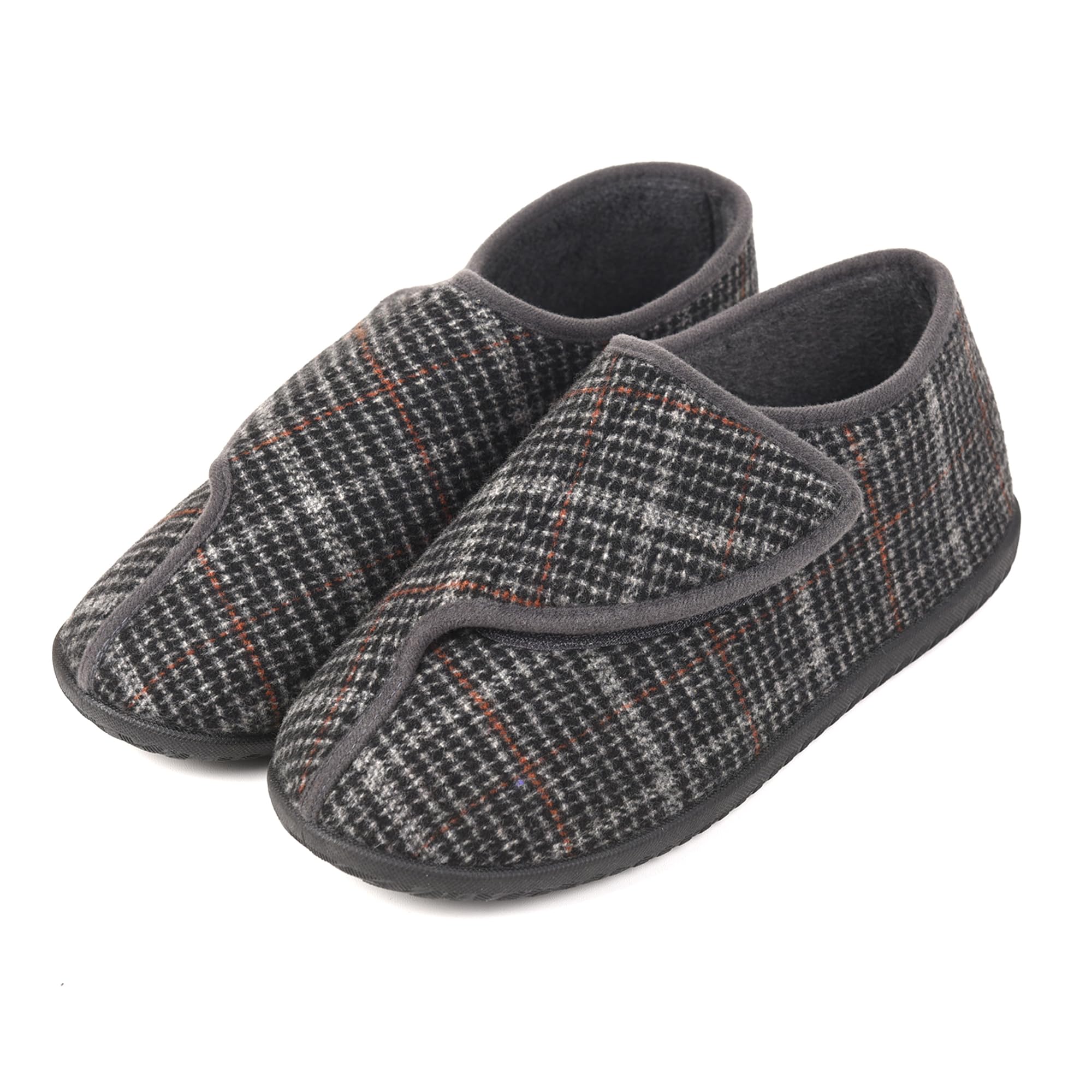 Memory Foam Slippers Men's Extra Wide House Slippers Happy