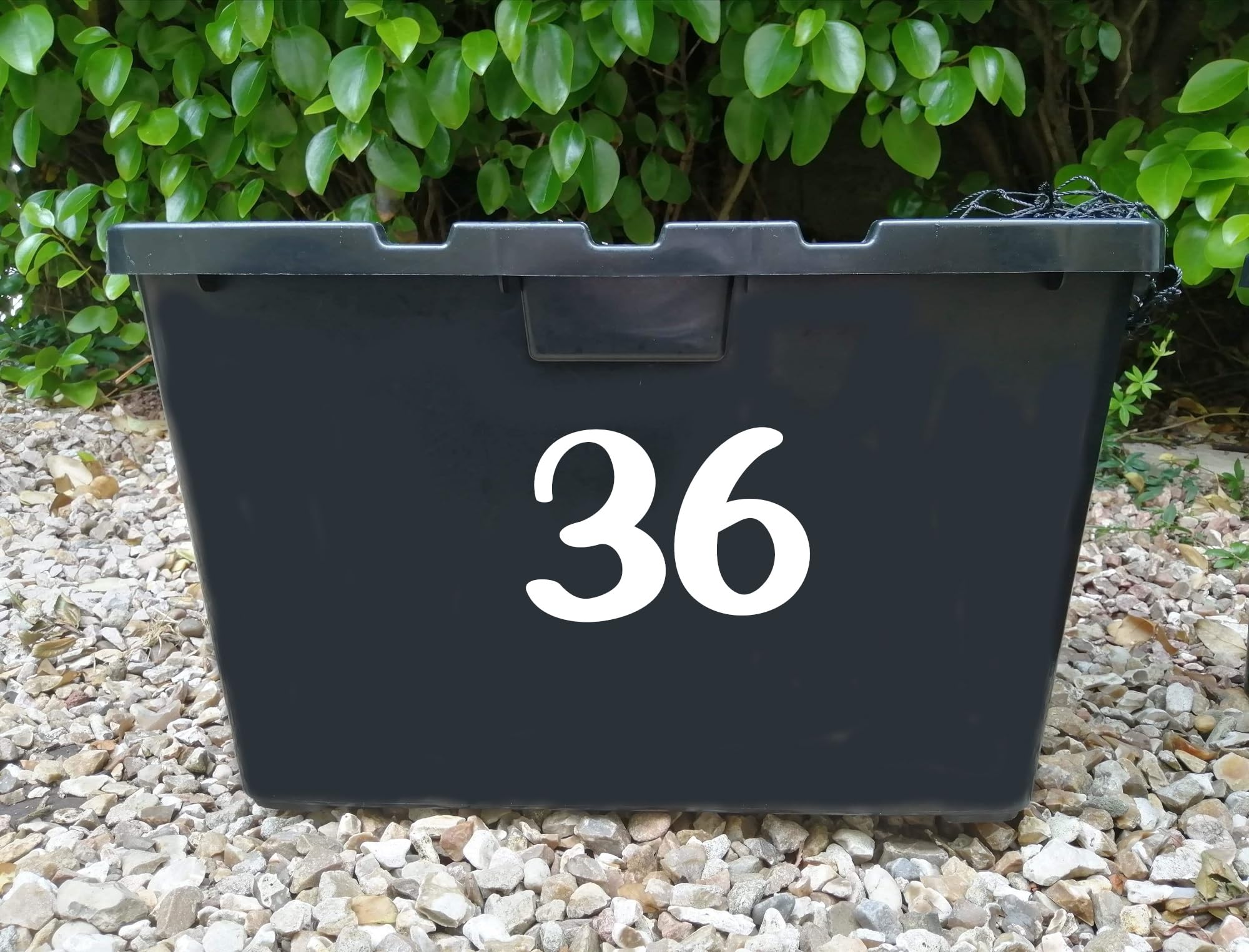 Pack of 4 House Number Wheelie Bin Stickers - Waterproof Decals - Easy-to-Apply - Recycling Boxes - Party Decorations (36) - Image 4