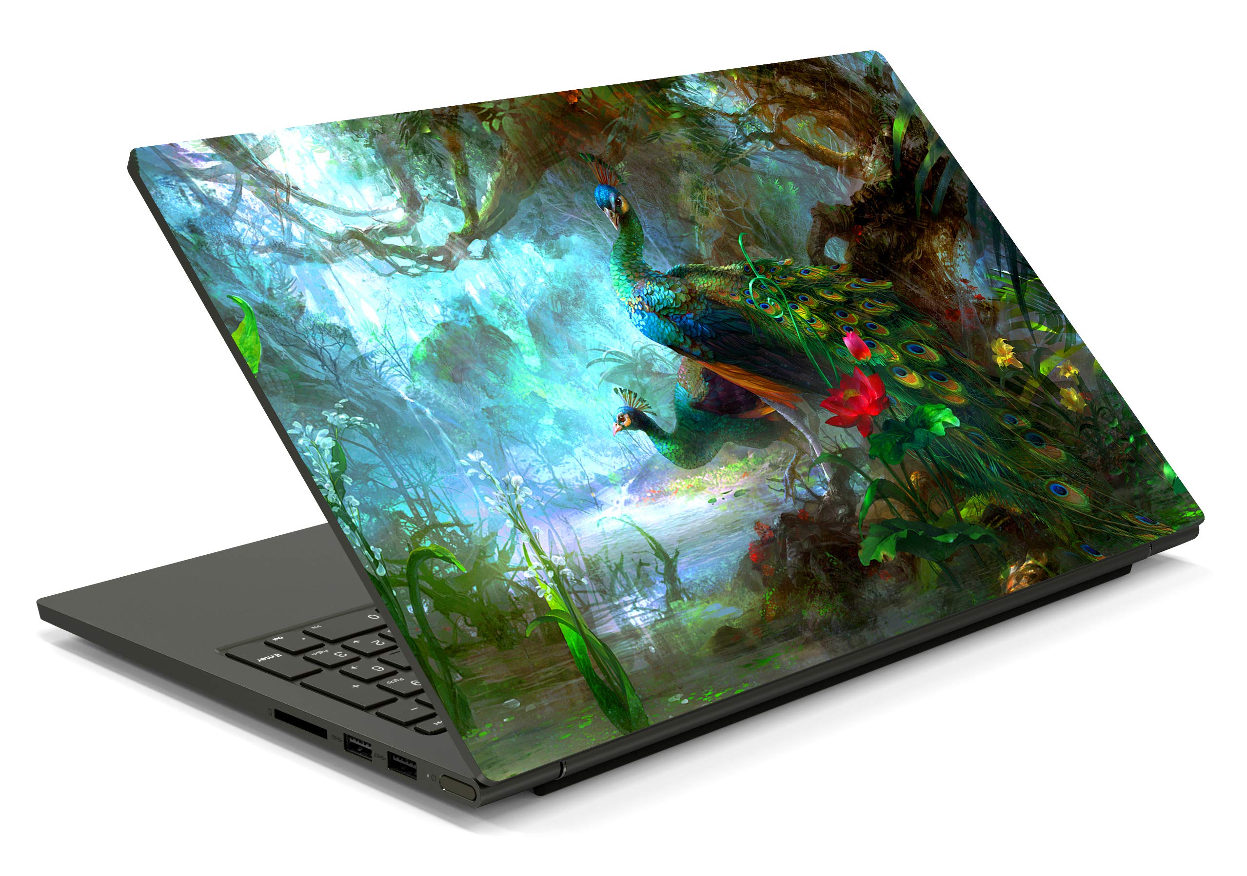 ISEE 360® Laptop Skin Cover Laminated Nature Peacock Stickers and Free Track pad Skin Girls Boys Kids Students Office Vinyl Printed Multicolored Quality Sticker 15 Inches (B08PZ36WDP) Amazon Price History, Amazon Price Tracker