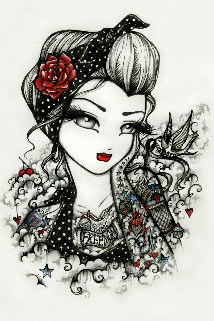 Rockabilly Girl Journal: (6x9 Lined)