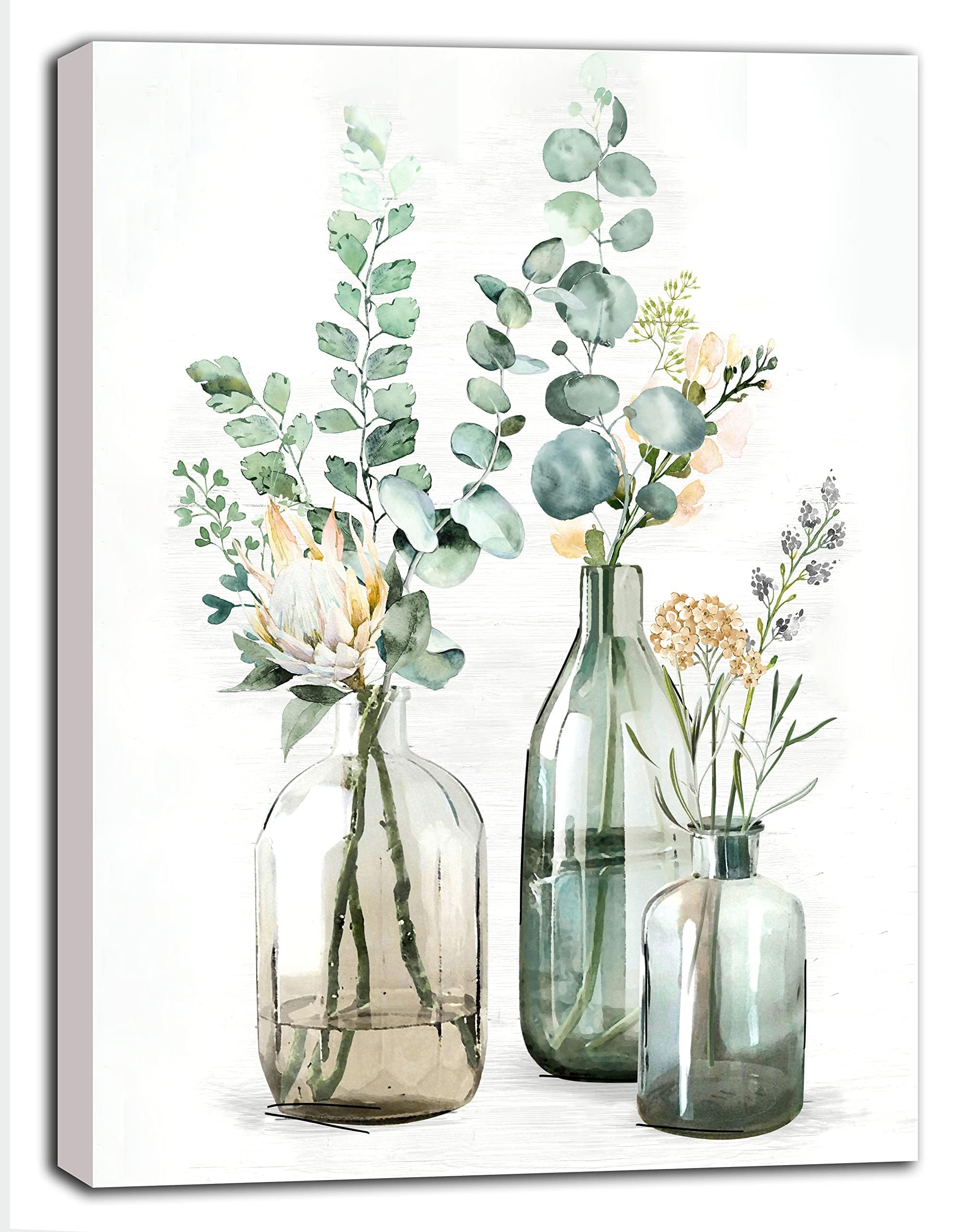 LOITTAINUE Malen Nach Zahlen Erwachsene Blume DIY Ölgemälde Leinwand Set mit 3 Pinsel und Acrylpigment für Frauen Home Deko Geburtstag Weihnachten Geschenk - 40 x 50 cm Ohne Rahmen (Blumen)