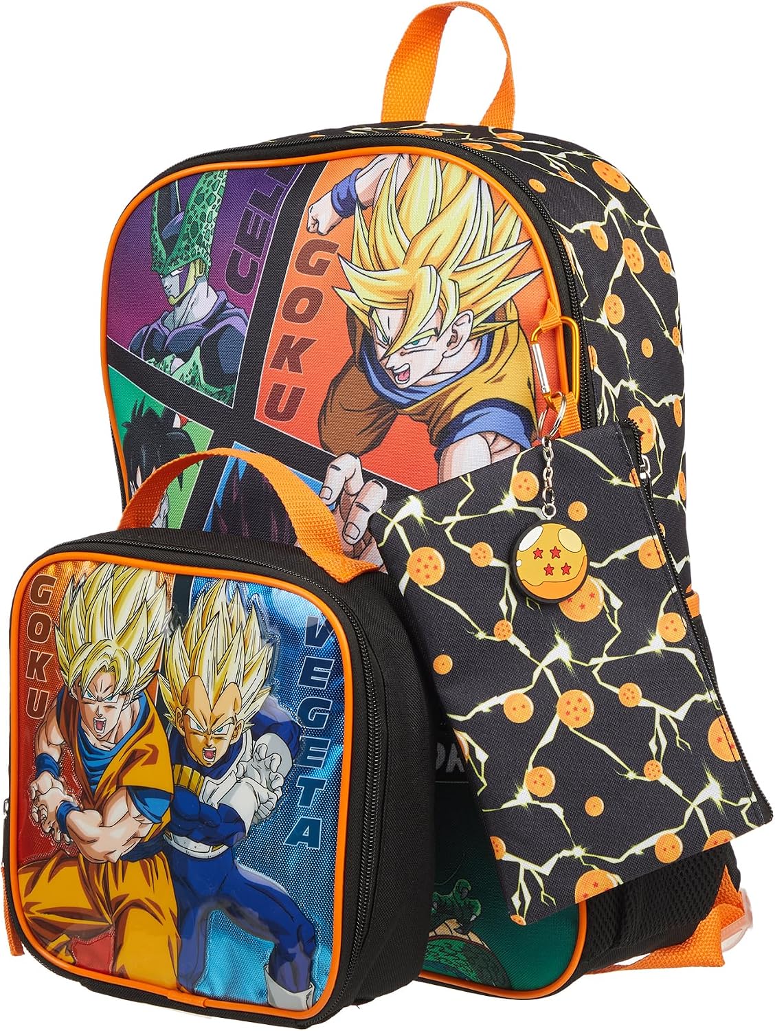 Bioworld Dragon Ball Z 16 5-Piece Backpack & Lunchbox Set