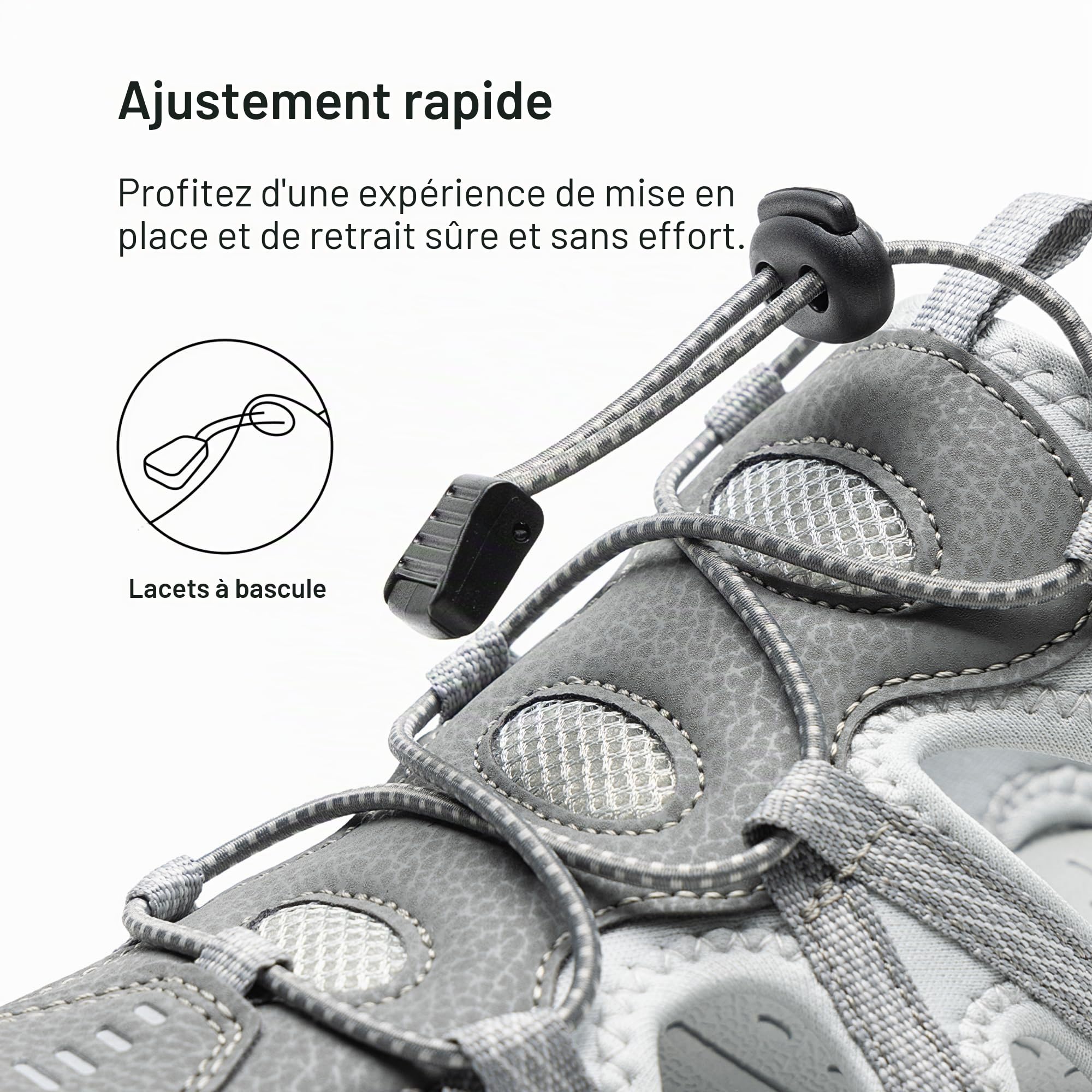DREAM PAIRS Sandales Sportives d'été pour Hommes Antidérapantes et Respirantes Sandale Extérieure Confortable DMUMST2505
