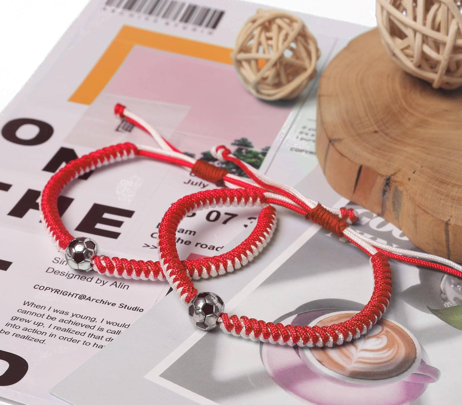 Handmade Soccer Bracelet – Multicolor Adjustable Football Jewelry, Perfect Gifts for Soccer Fans, Coaches, and Players – Ideal for Birthdays, Tournaments, and Team Souvenirs - Image 2