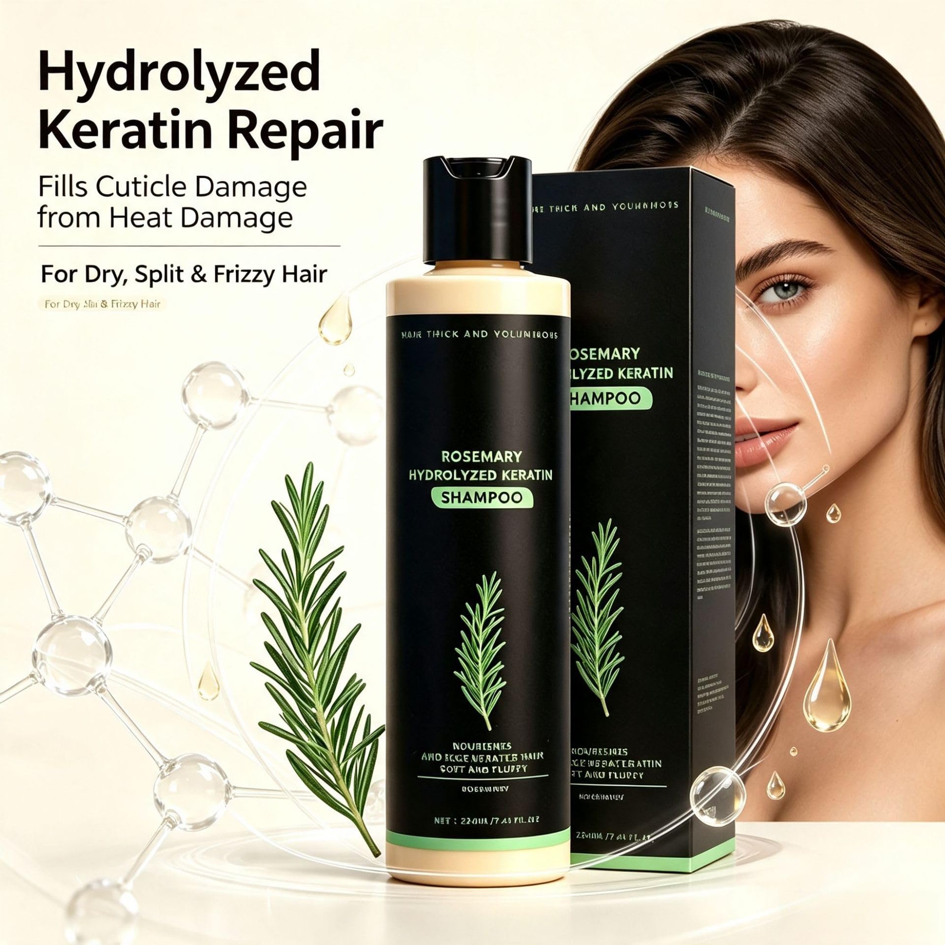 Shampoing Romarin & Kératine - Répousse & Volume - 220ml