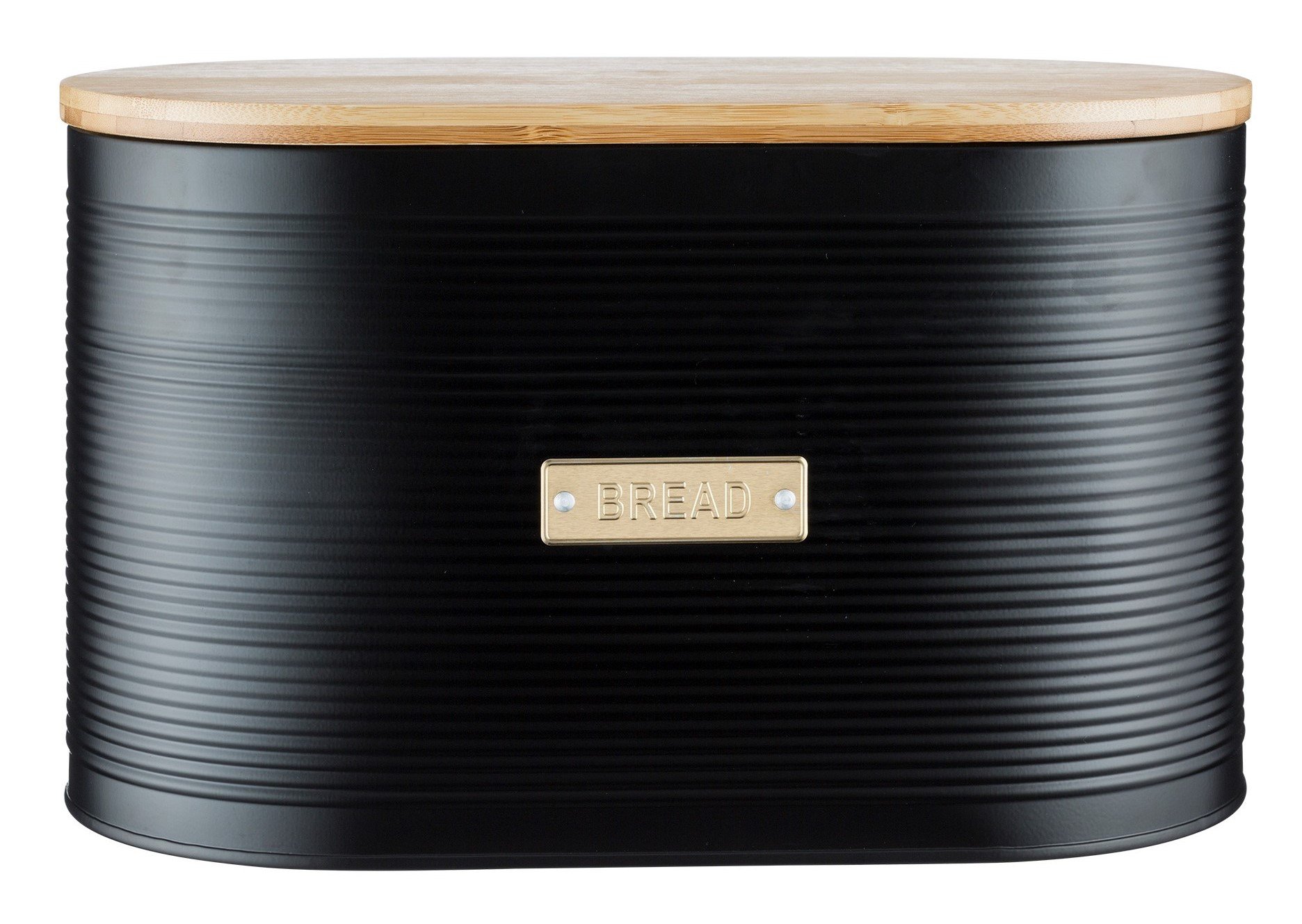 Buy Typhoon Otto Bread Bin with Bamboo Lid, 10 Litre, Matte Black and Gold Online at desertcartKenya