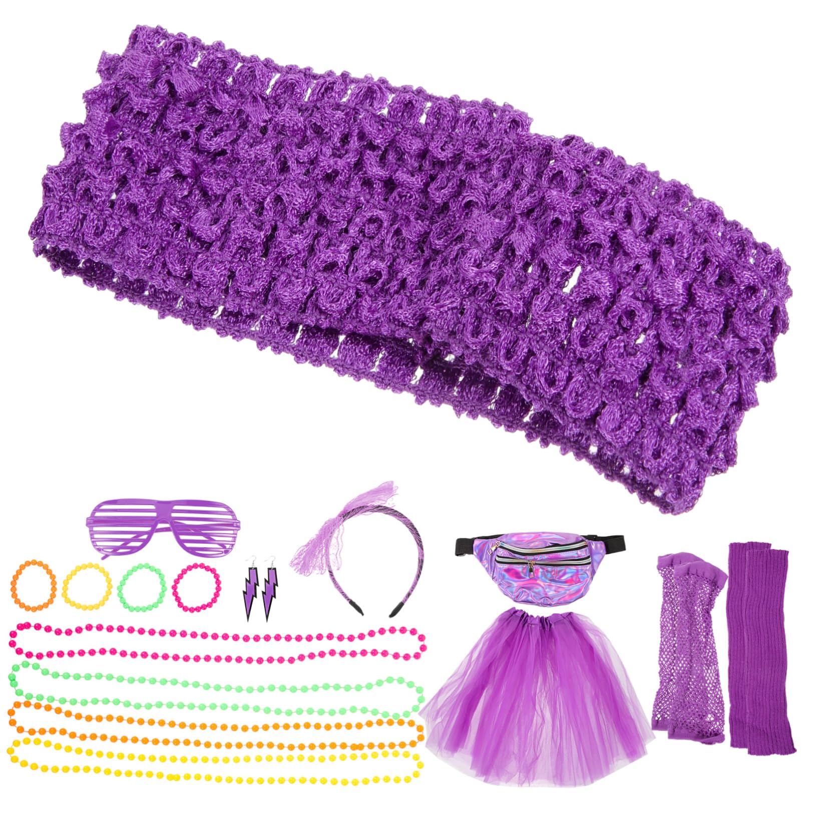 LIFKOME S Neonfarbene House Partykleidung Für Frauen Abschlussballkostüm S Accessoires Für Frauen Bunte Halskette Kostümzubehör S Für Neonfarbene Shutter Brille Aus