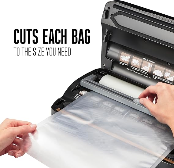Weston Vacuum Sealer Machine for Food Preservation & Sous Vide, Seals Bags up to 11 Wide, 110 Watts, 22.5 HG Strength, Pulse Function, Includes Roll Storage and Starter Pack, Black (65-3001-W)