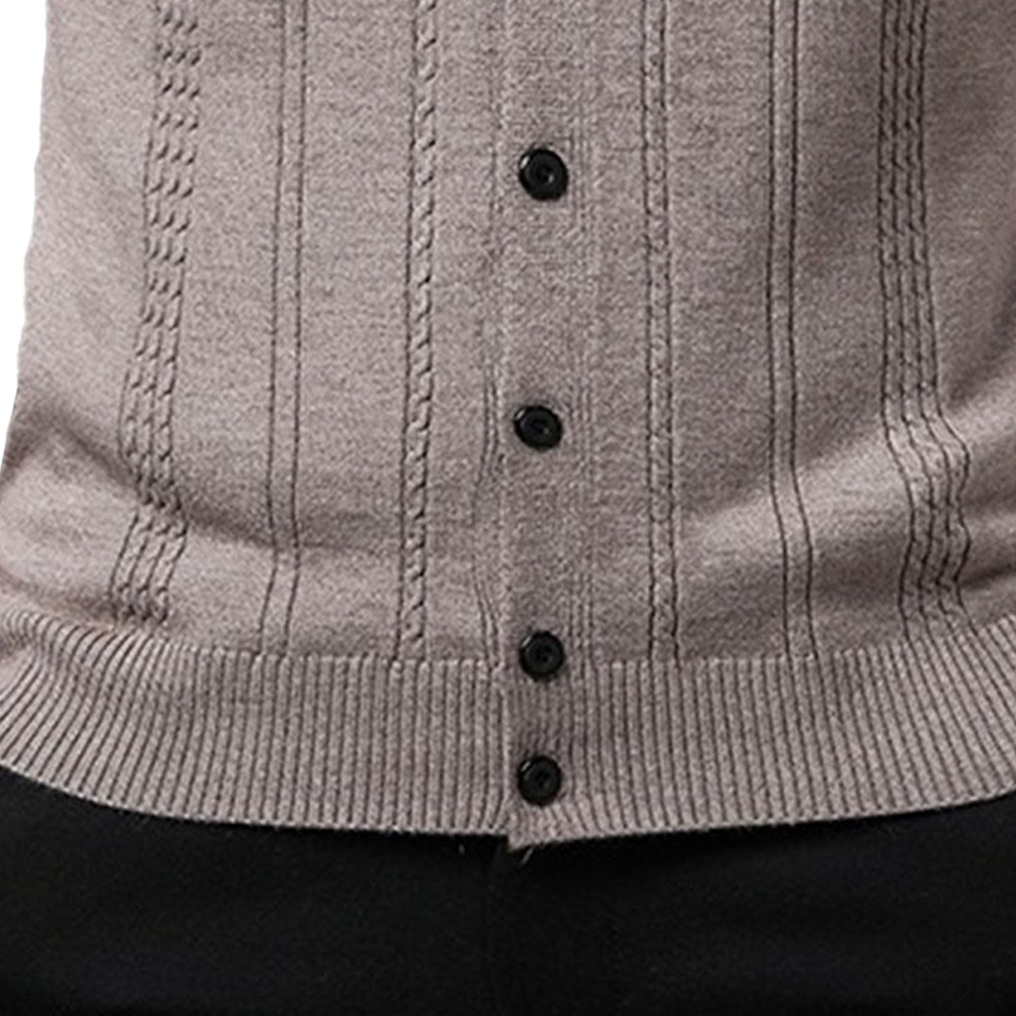 Cardigan lavorato a maglia senza maniche da uomo con bottoni frontali