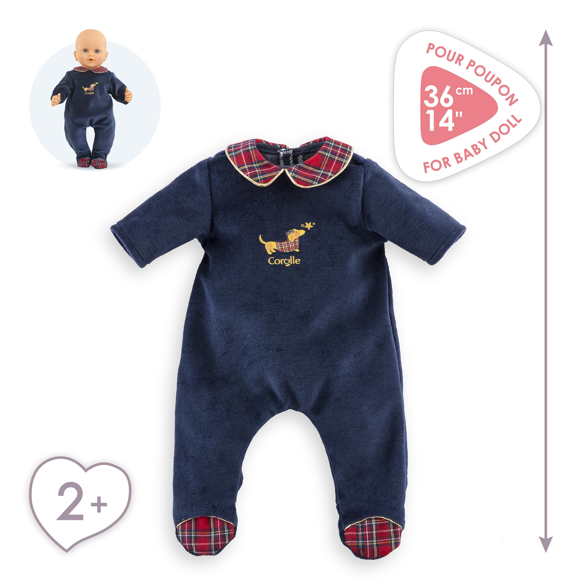 Corolle - Pyjama, Corolle en Fêtes, vêtement, pour Poupon 36cm, dès 2 Ans, 9000141750