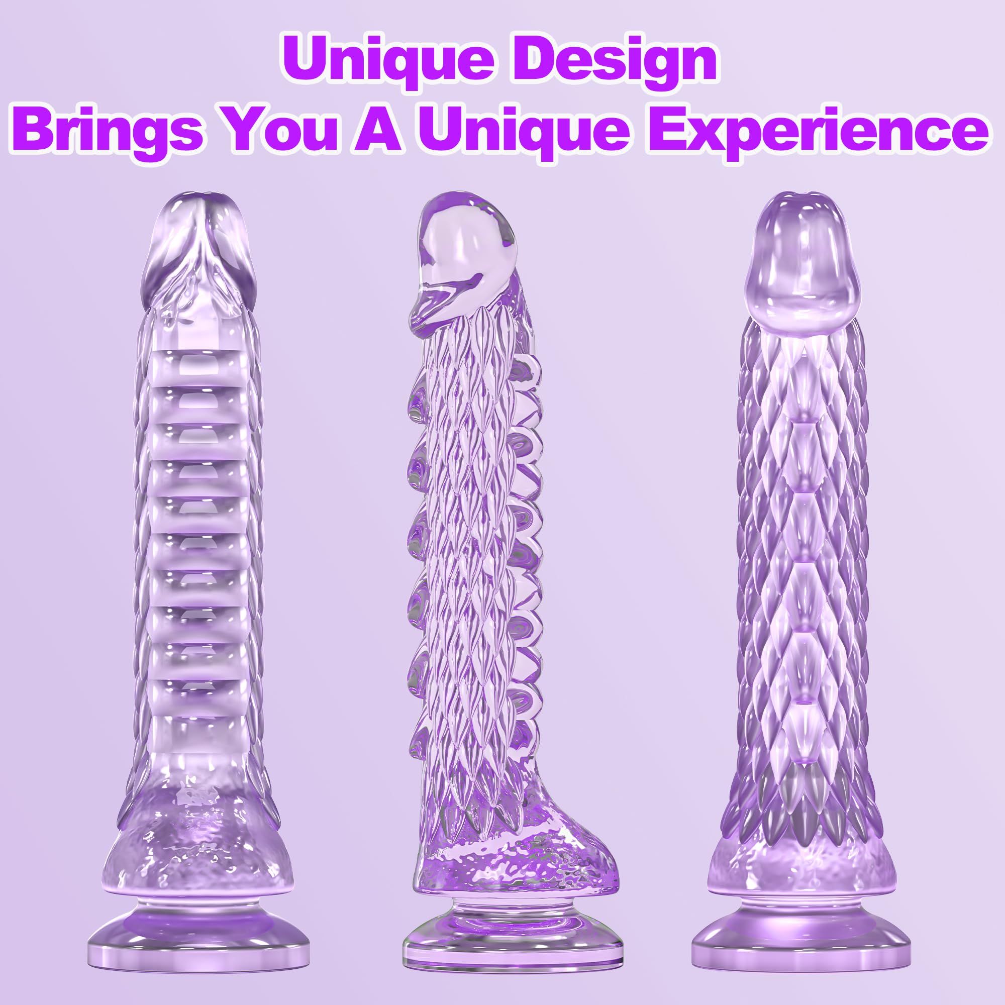 6.3 inch Dragon Dildo with Strong Suction Cup for Hands-Free Play,Realistic Monster Dildo Anal Plug Prostate Massager Adult Sex Toys for Vaginal G-Spot and Anal Prostate Purple: 6.3 Inch Purple