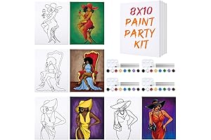 Nuberlic 4 Pack 8x10 Elegant Lady Paint Party Set: Elevate Your Galentine's...
