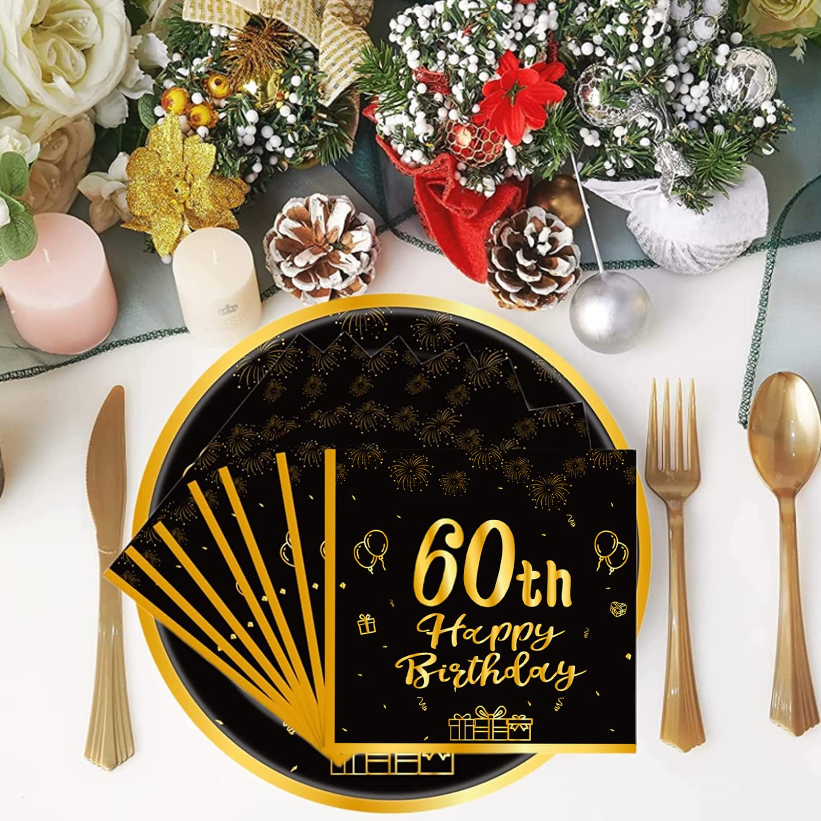 Lot De 40 Serviettes De Table Pour 50e Anniversaire De