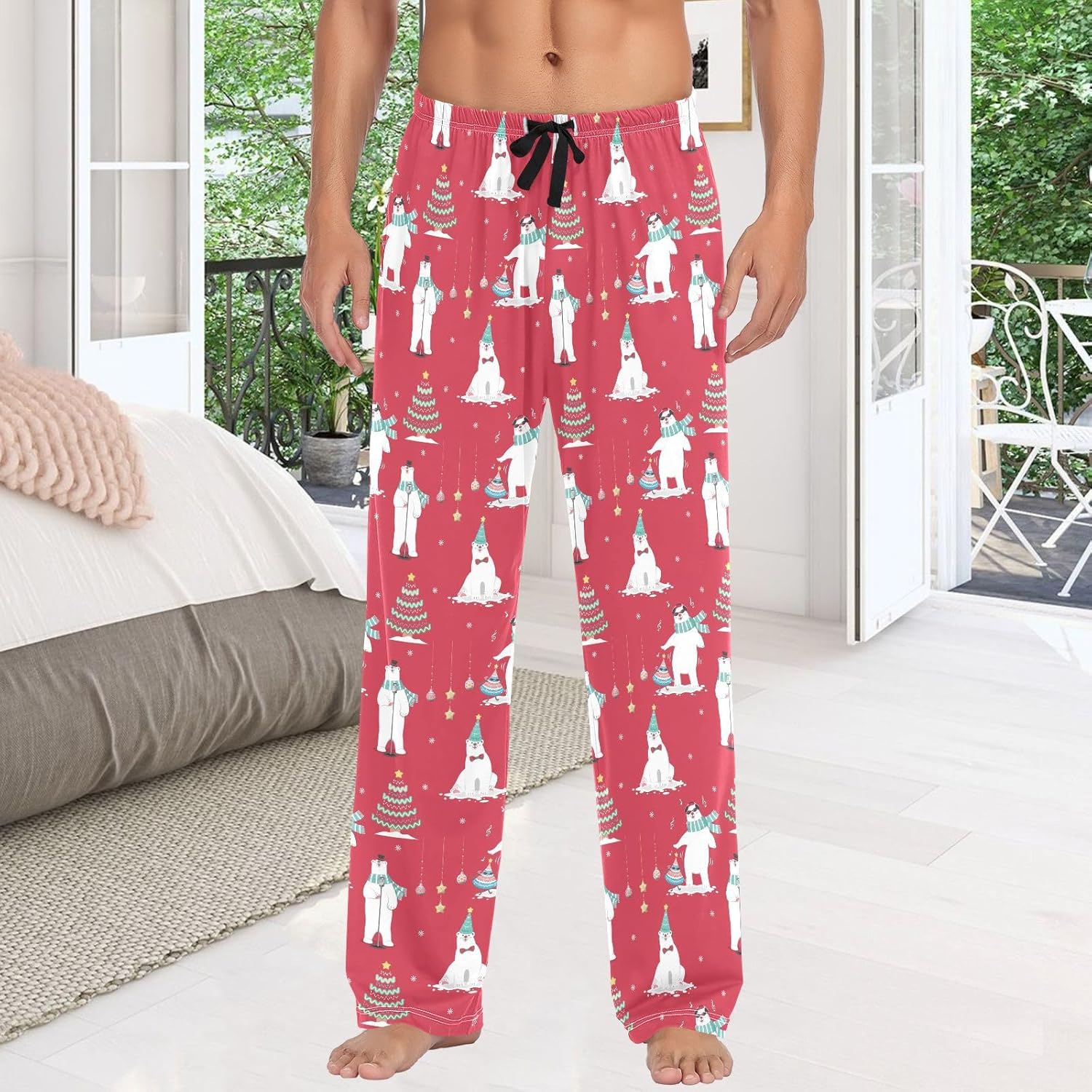 Mens Pajama Pants Funny Sleepwear Mens' Pajamas Bottoms Lounge Pants With Pockets S-XXL - Image 4