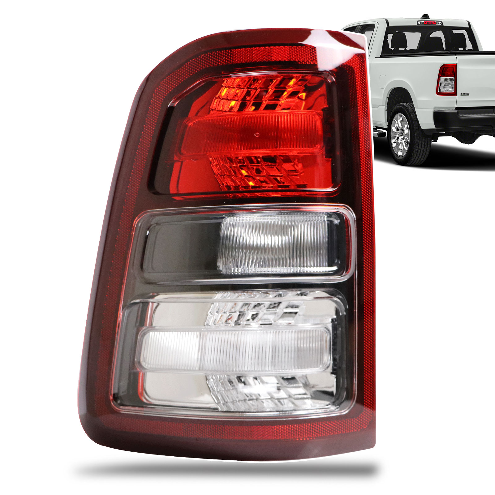 2019-2023 Ram 1500 Black Incandescent Model W/o Blind Spot Tail - Foto 4