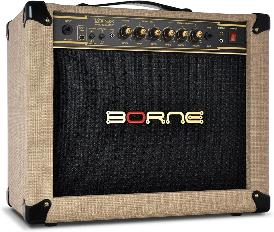 Amplificador Para Guitarra Borne Vorax 840 Studio Palha Conexão App Efeitos 40W