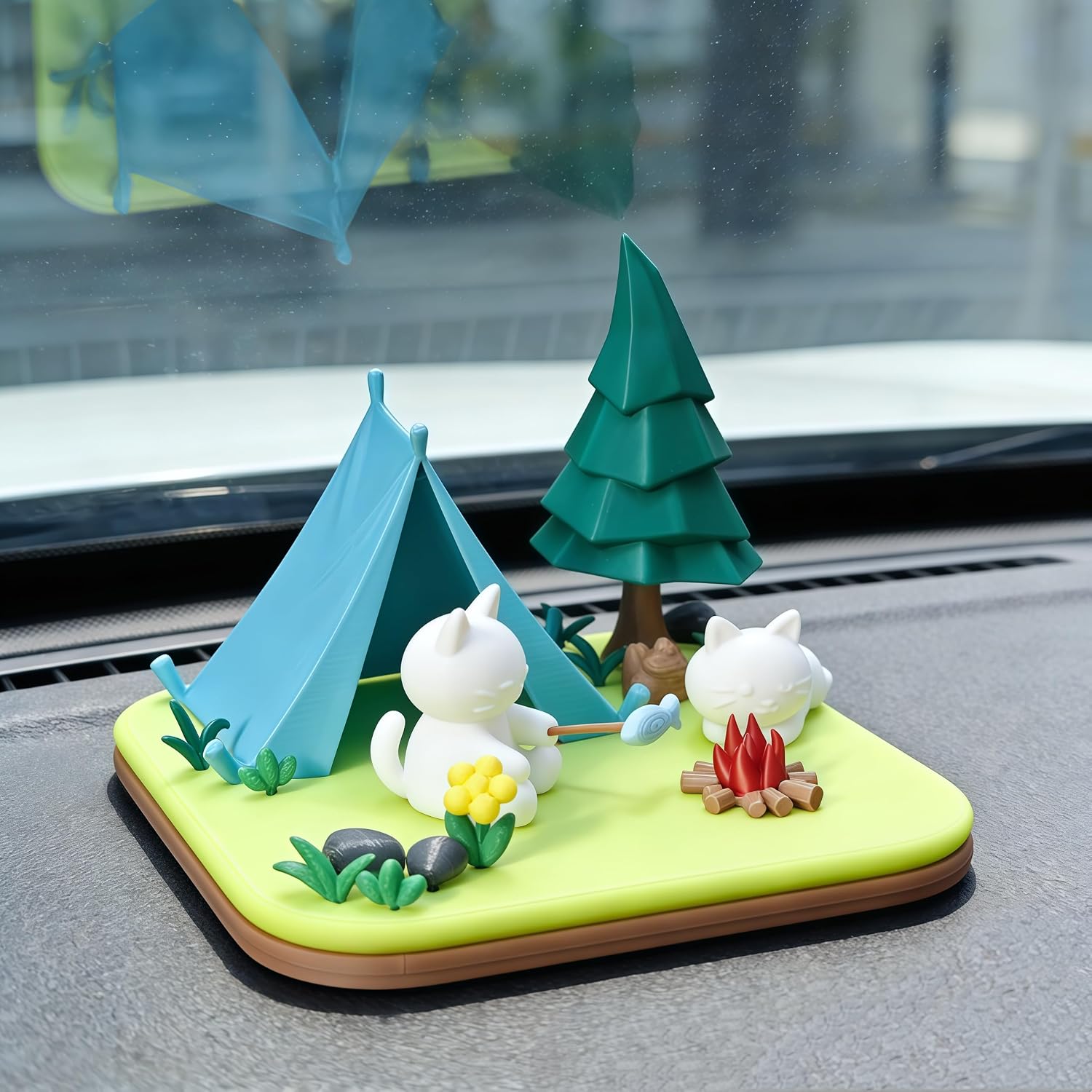 Cat Desk Accessories, Cute 3D Printed Cats Accessories for Computer Monitor Decor & Car Dashboard Decorations, Adorable Small Cat Figurines for Office Car Home Decor, Ideal Gift for Cats Lovers image 3