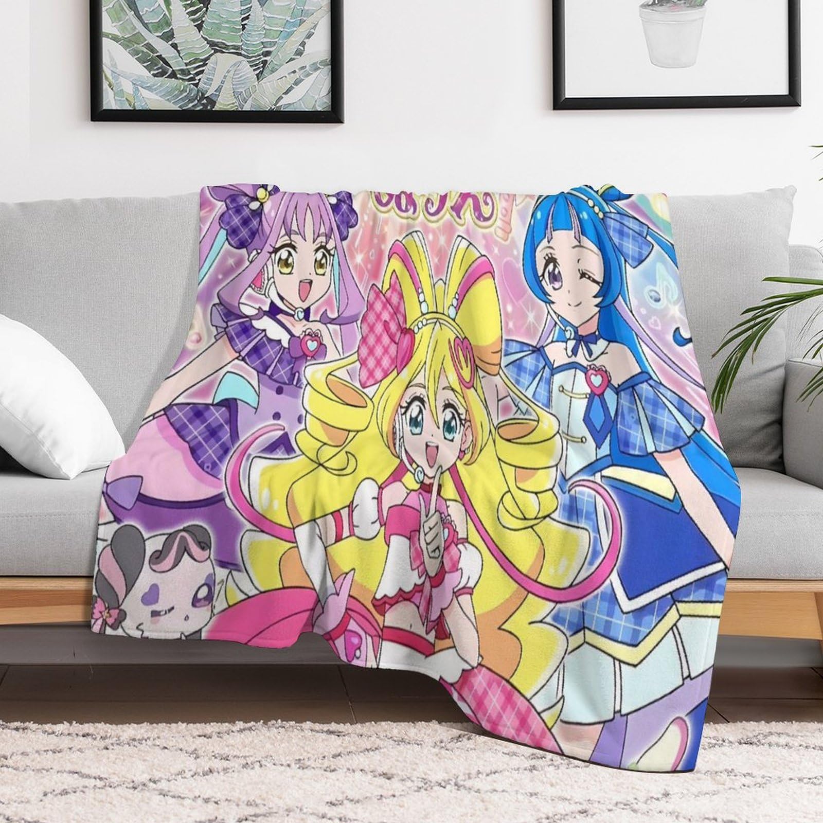 Amazon｜キミとアイドルプリキュア♪ 軽量シングル毛布 掛け毛布