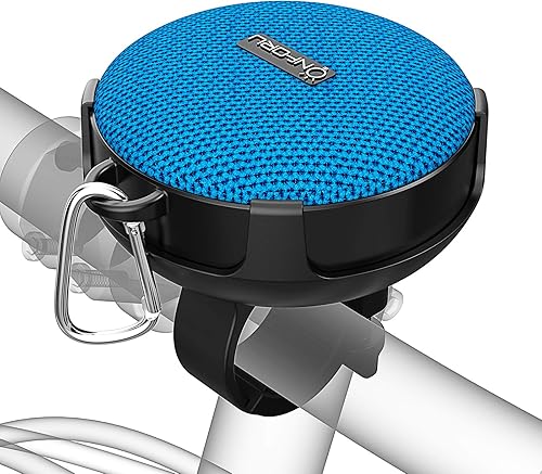 Onforu Altavoz Bluetooth para bicicleta con soporte para bicicleta, altavoz de viaje inalámbrico portátil para ducha con sonido fuerte, Bluetooth