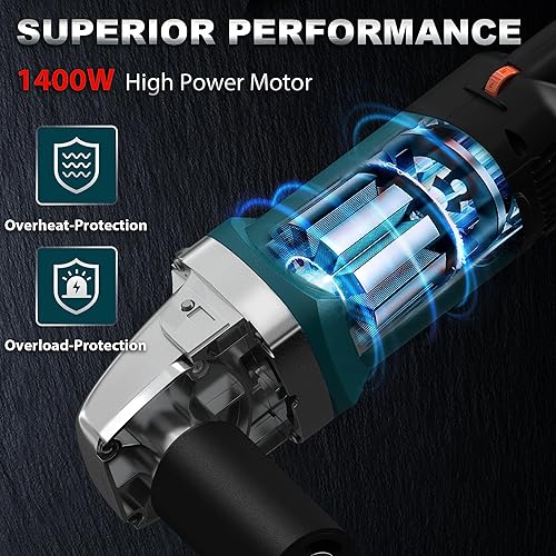 Miniatura 2 de Herramienta de acondicionamiento de superficies de 1400 W, máquina pulidora de bruñido con 8 velocidades variables, juego de pulidor eléctrico de