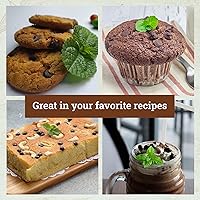 Vista 6 de Missy J's Chips de algarroba de menta orgánica de 8 onzas, paquete de 3, hechas con azúcar de coco, vegano, sin gluten y cafeína, sustituto