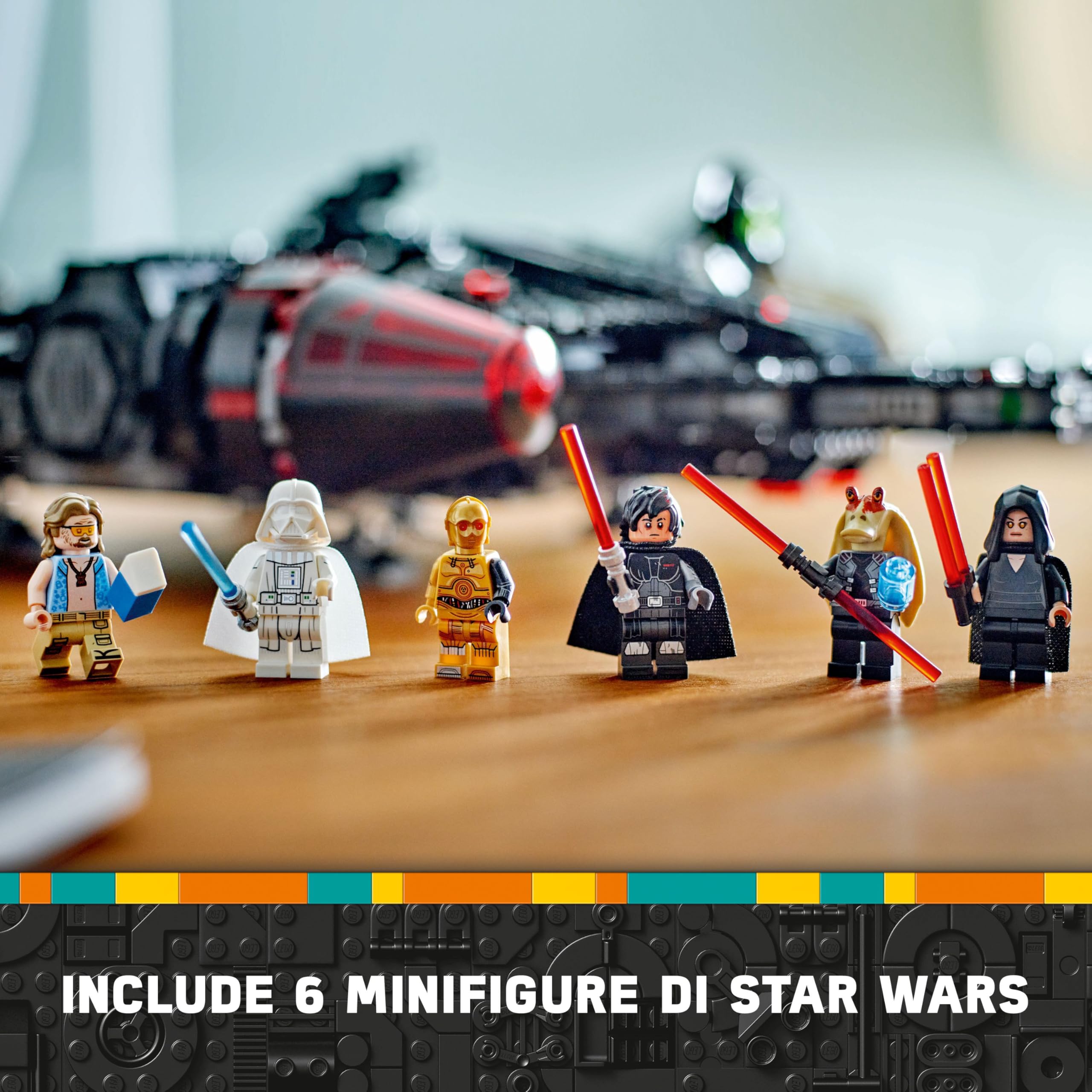 LEGO Star Wars 75389 Dark Falcon - Astronave Giocattolo da Costruire - Set per il Gioco e per l'Esposizione con Shooter, Cannoni e 6 Minifigure Incluso C-3PO - Regalo per Bambini e Fan da 10 Anni