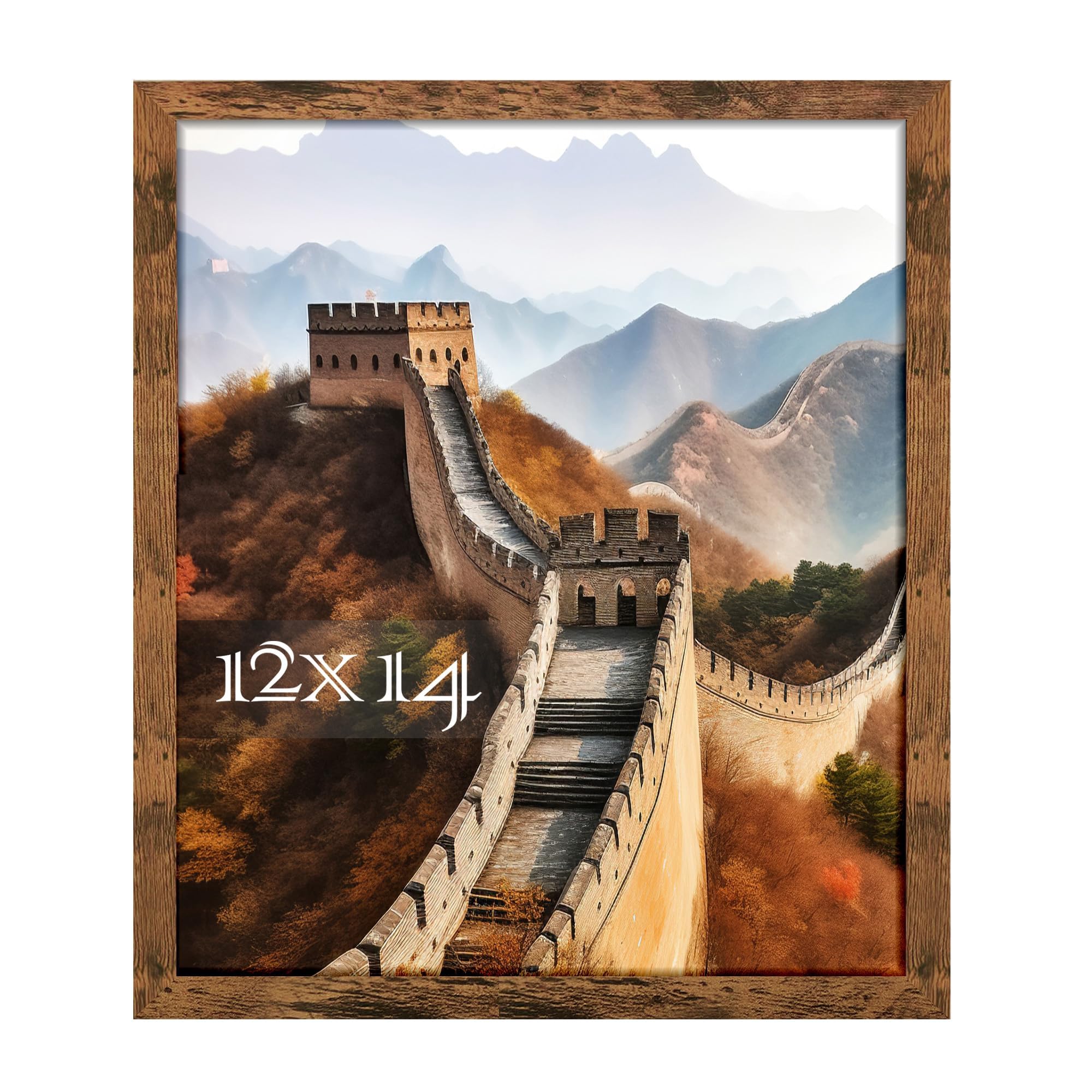 Picrit 12x14 Picture Frame, Photo Frame for Wall Mounting Display, Brown — image 1