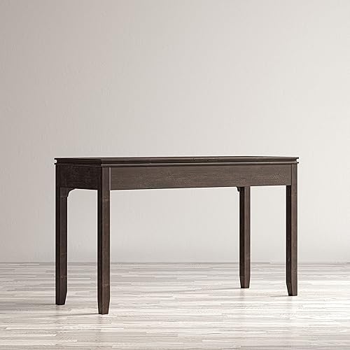 Miniatura 33 de Jofran Inc. Gramercy Chevron Mid-Century Moderno escritorio de carga USB de tres cajones Blanc,Platinado,Dark