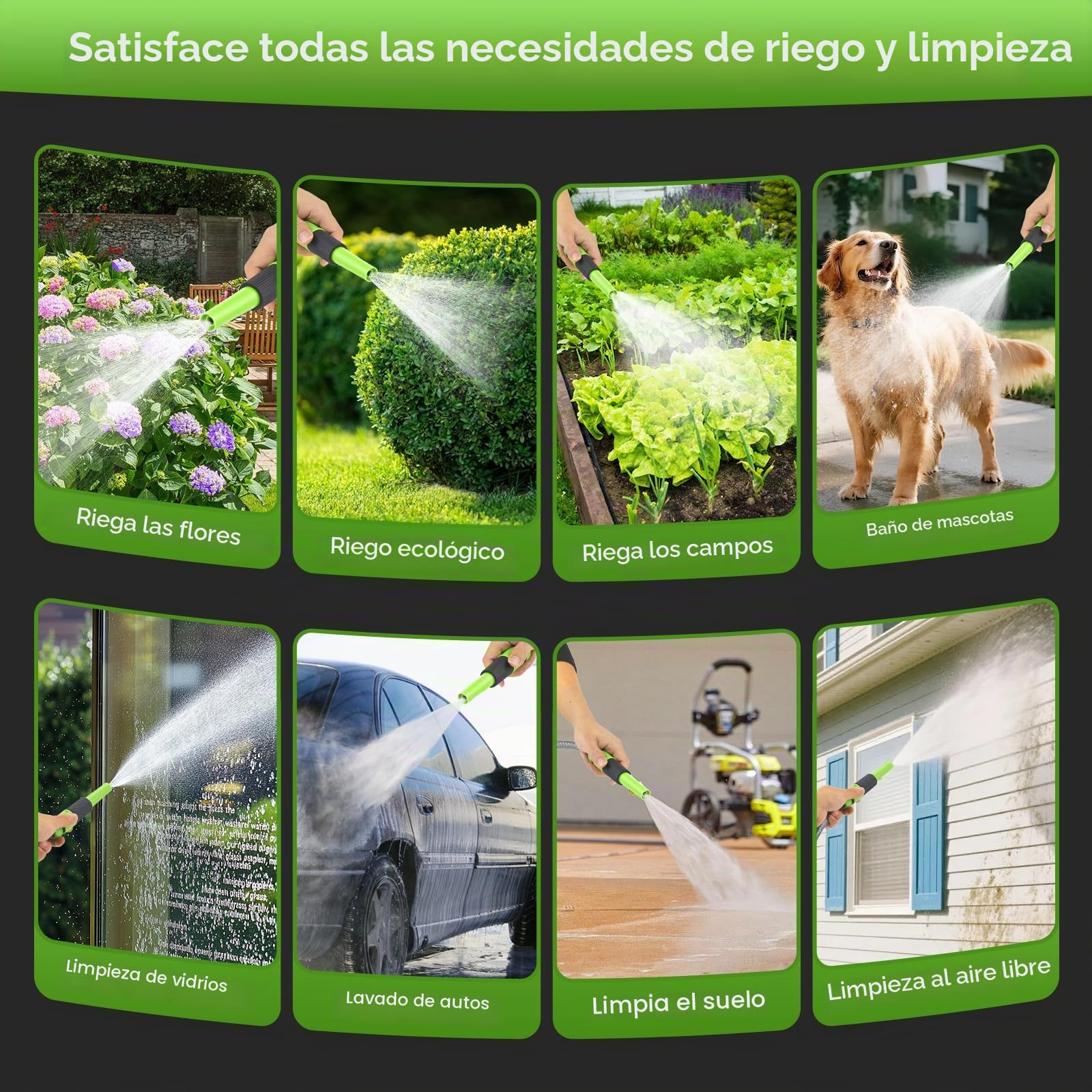 Carrete de Manguera Retráctil Giratorio de 180°, 20M Enrollador de Mangueras Carrete Automático de Manguera Montado en Pared Manguera Enrollable Automática para Regar Césped Jardín, Lavar Auto