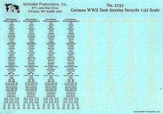 Verlinden VER2153 1:35 Decal - German WW2 Tank Interior Stencils [WATERSLIDE Decal]