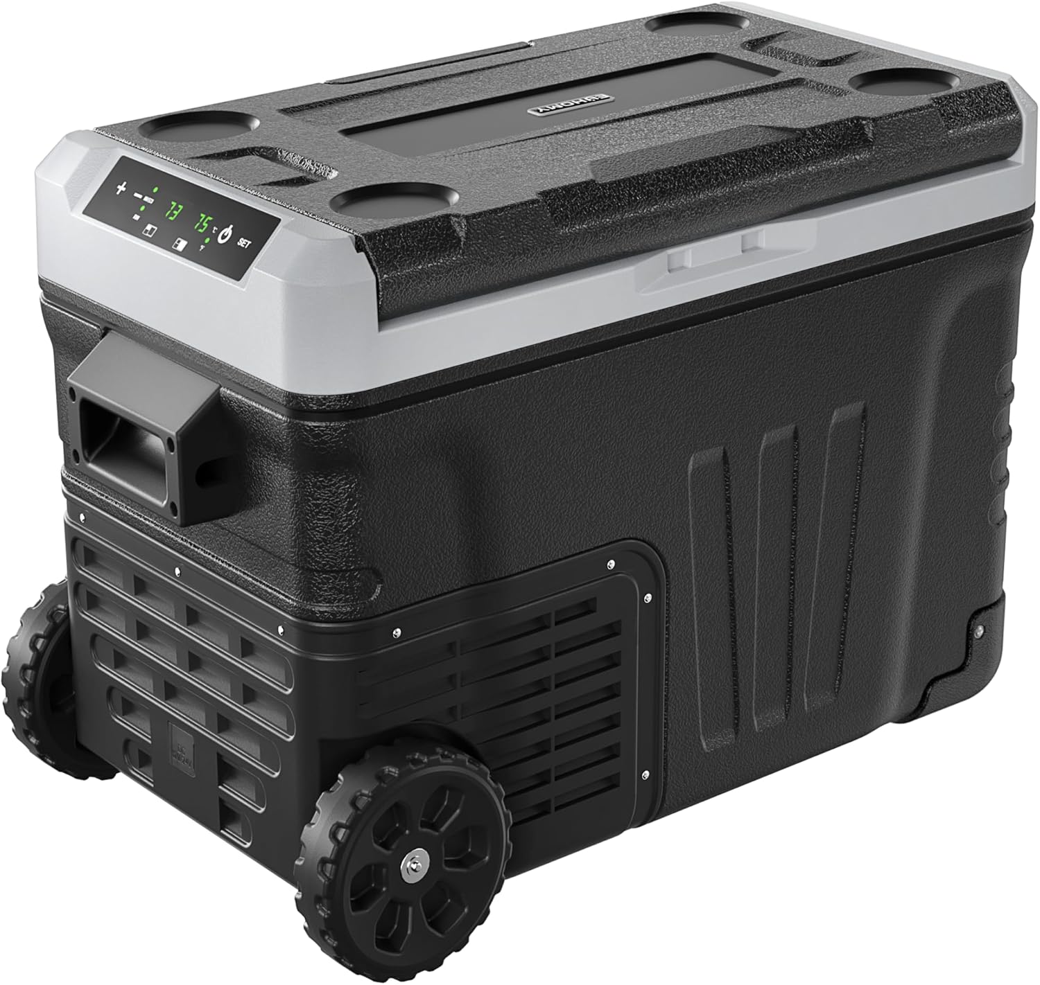 EUHOMY 12 Volt Refrigerator, 35QT(33L) Dual Zone Electric Cooler, Portable Freezer 12V/24V DC 110-240V AC, 12V Fridge -4℉~68℉, 12V Cooler with Wheels & Basket for Travel, Truck, Camping, Boat EUHOMY 12 Volt Refrigerator, 35QT(33L) Dual Zone Electric Cooler, Portable Freezer 12V/24V DC 110-240V AC, 12V Fridge -4℉~68℉, 12V Cooler with Wheels & Basket for Travel, Truck, Camping, Boat