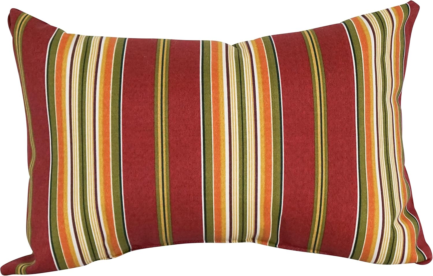 Blazing Needles Rectangular Throw Pillows Set, Set of 2, 12" x 20", Kingsley Stripe Ruby