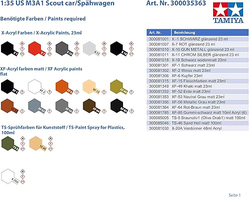 Miniatura 3 de Tamiya 35363 135 M3A1 Scout Car Kit de modelo de plástico