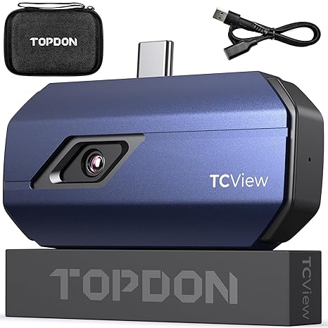 TOPDON Android TC001 Thermal Imaging Camera 256x192 Thermal Resolution Temperature Range: -20°C to +550°C for Smartphones and Tablets